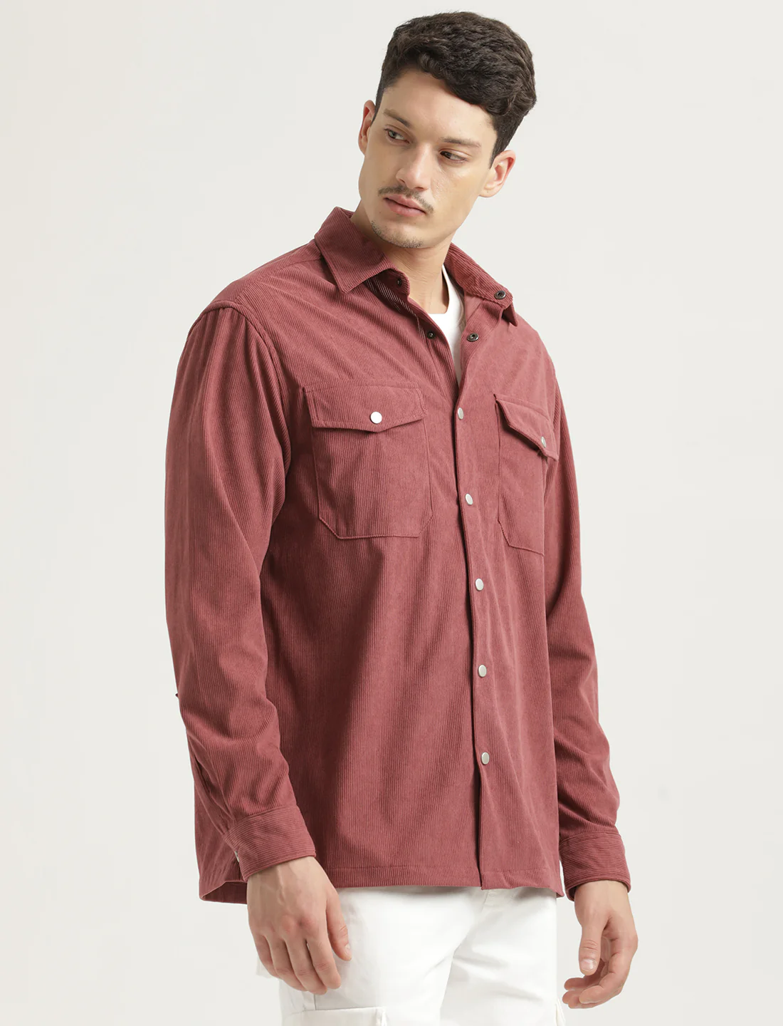 Men Corduroy Overshirt - Image 5