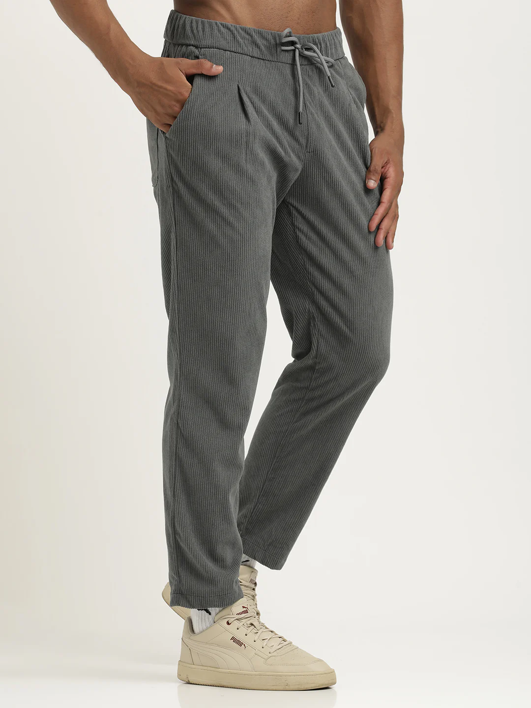 Men Corduroy Trousers with 3 Pockets - Image 6