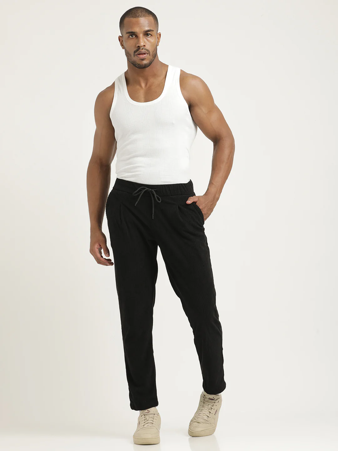 Men Corduroy Trousers with 3 Pockets - Image 3