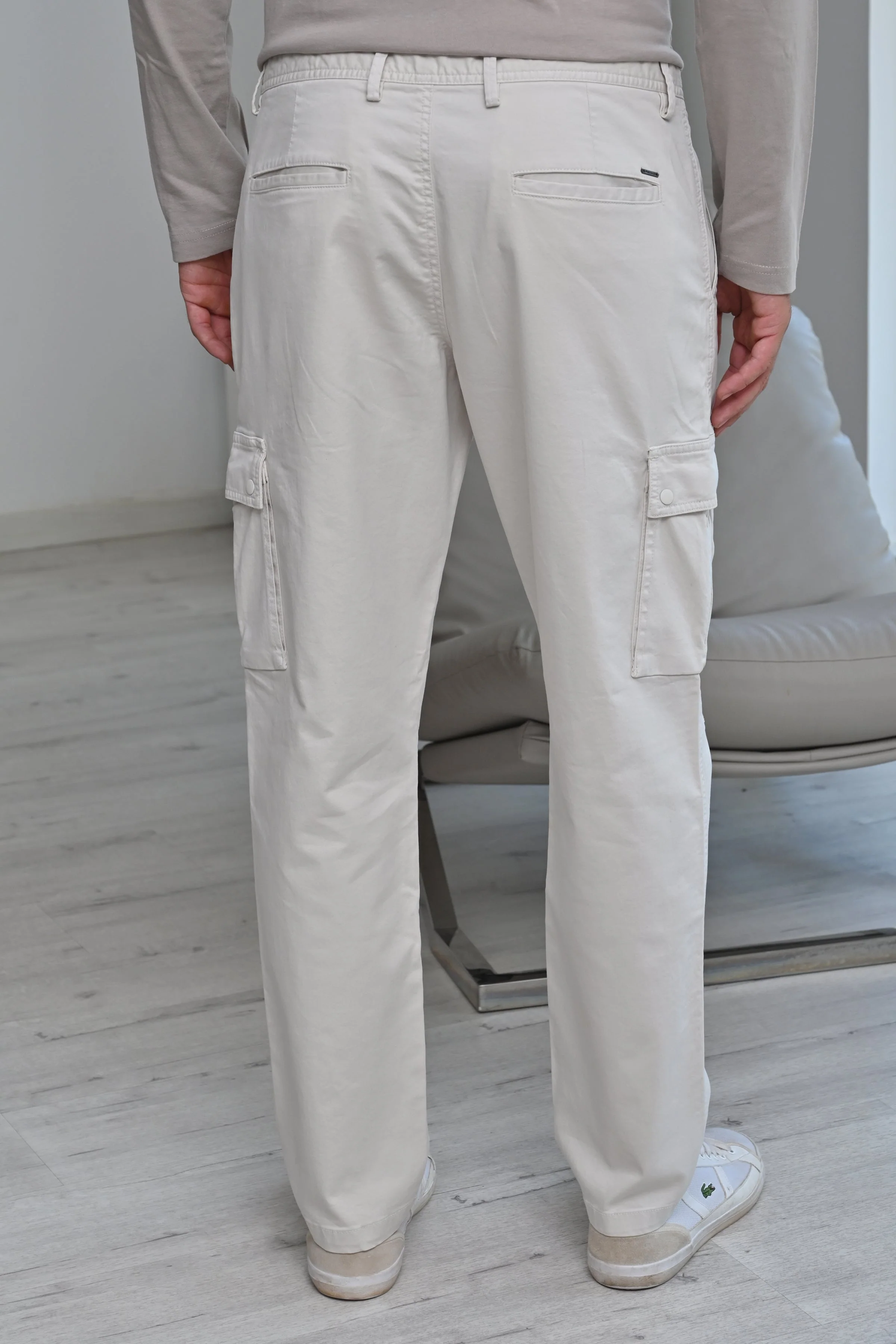 Men Corolla Detailed Cargo Trouser Stone - Image 6