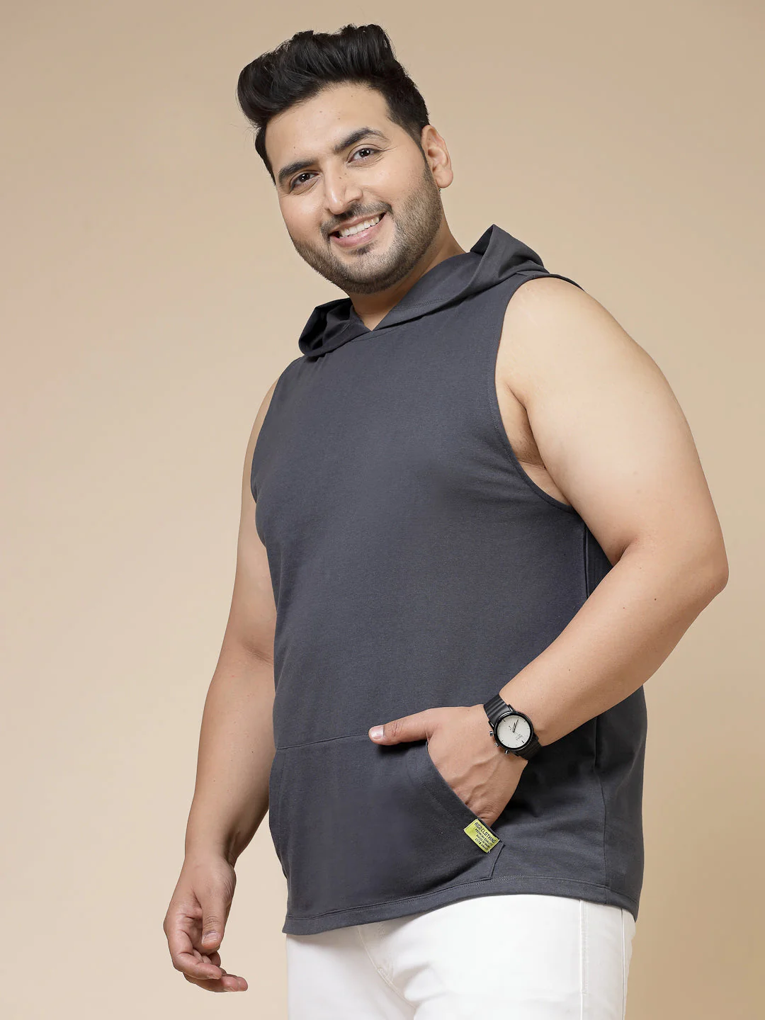 Men Cotton Fabric Canvas Typography Vest Tshirt - Image 4