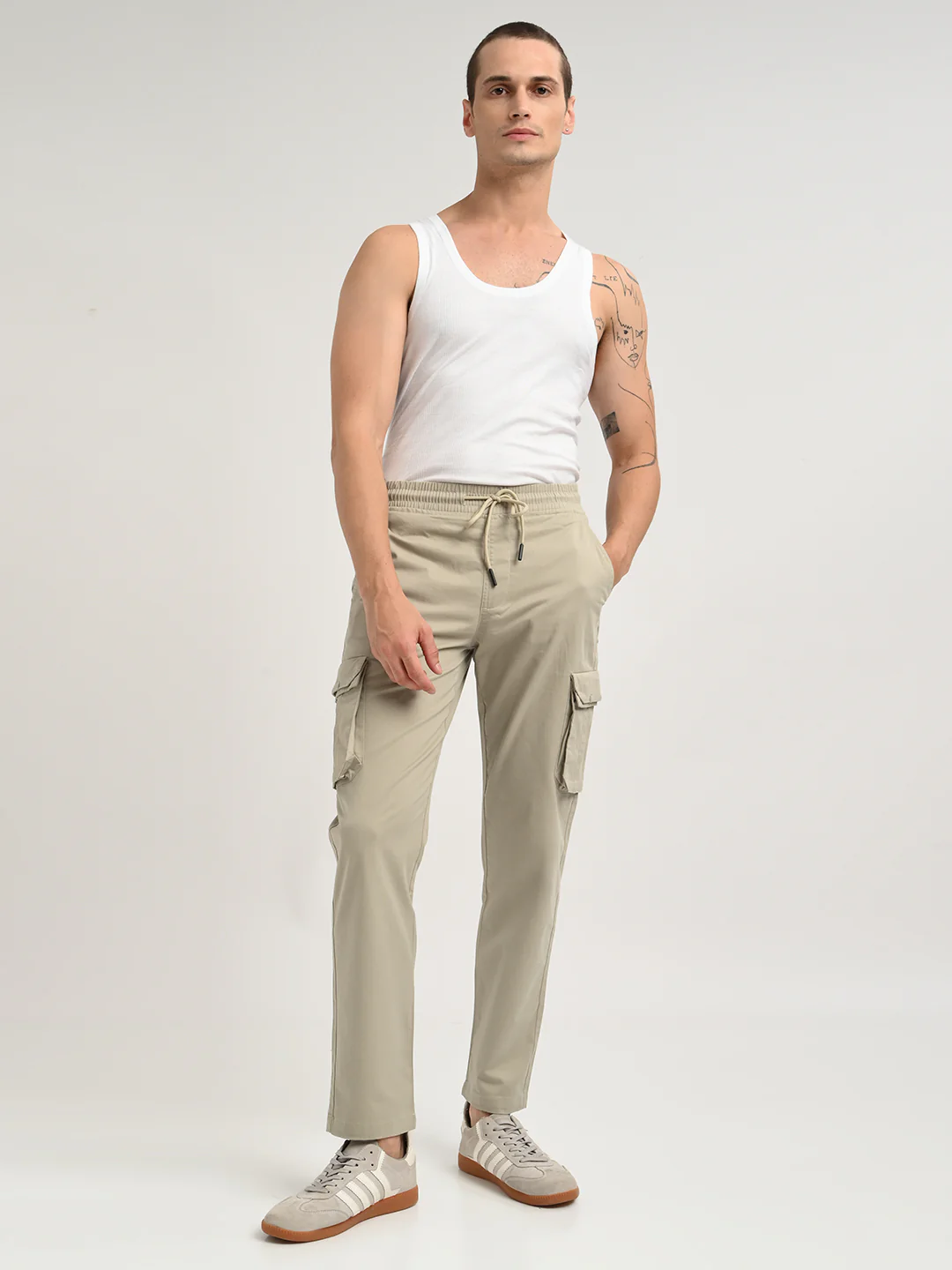 Men Cotton Cargo Trousers - Image 3