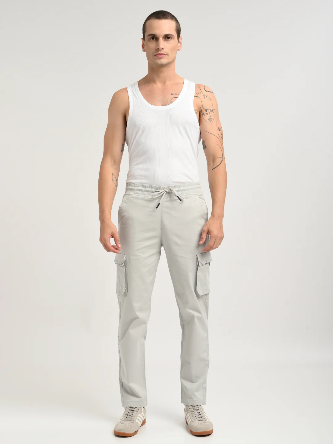 Men Cotton Cargo Trousers - Image 3