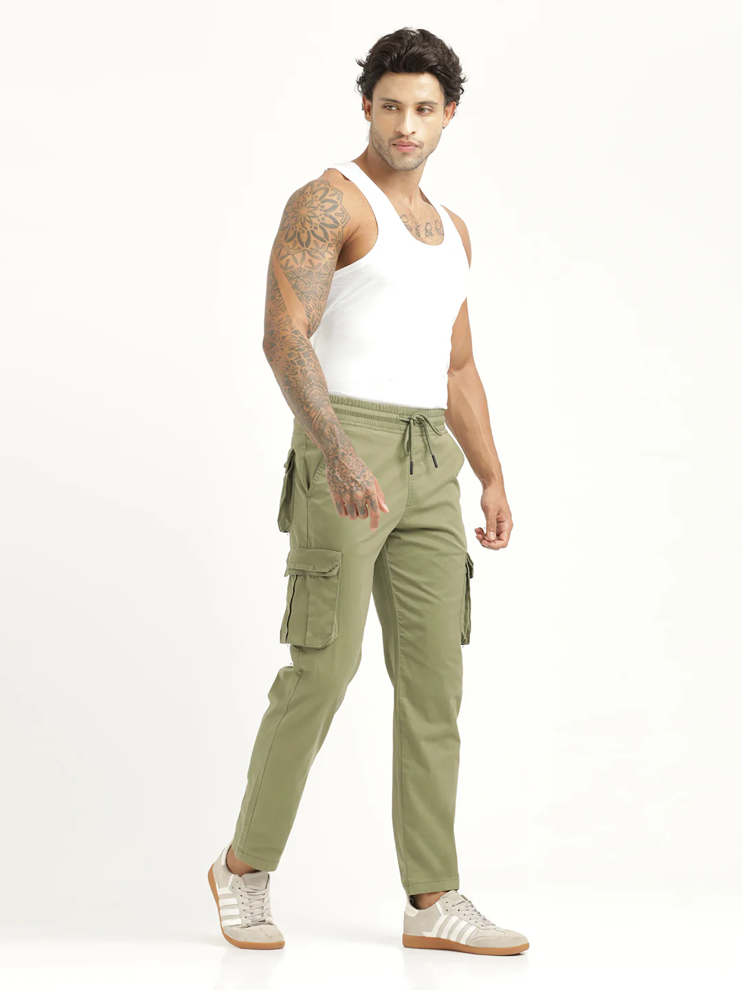 Men Cotton Cargo Trousers - Image 3