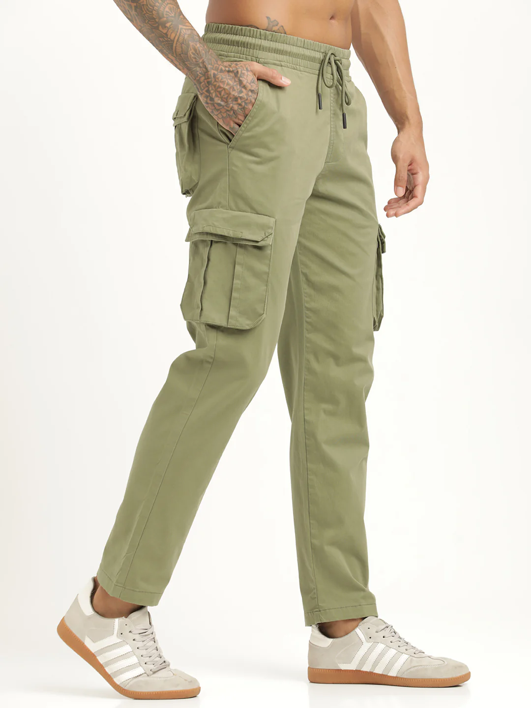Men Cotton Cargo Trousers - Image 6