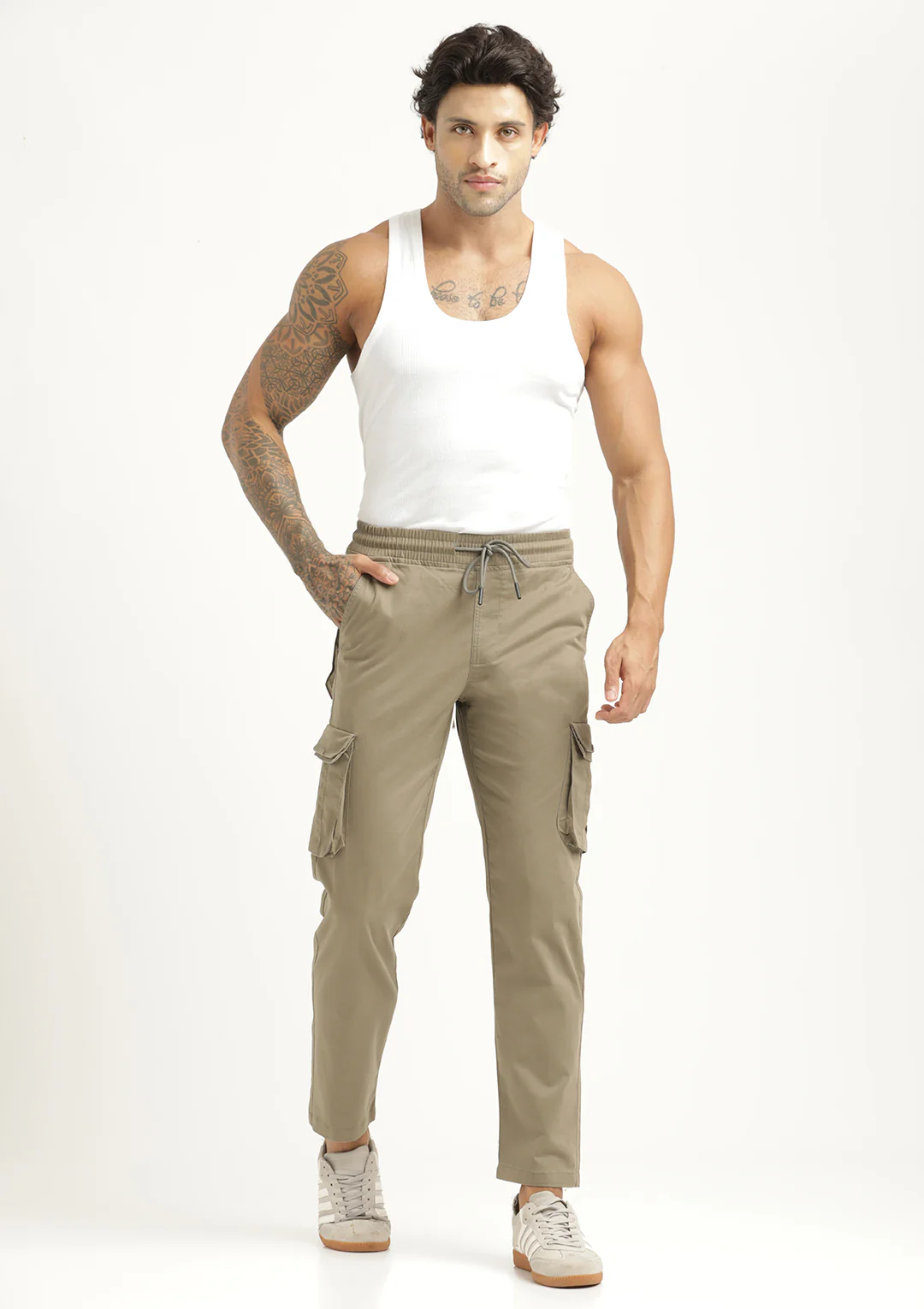 Men Cotton Cargo Trousers - Image 3