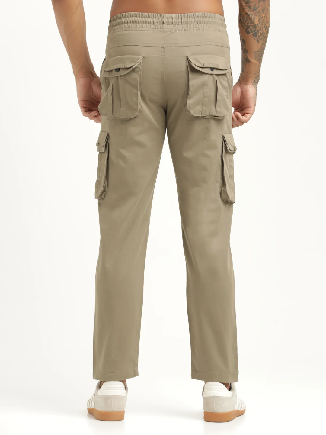 Men Cotton Cargo Trousers - Image 4