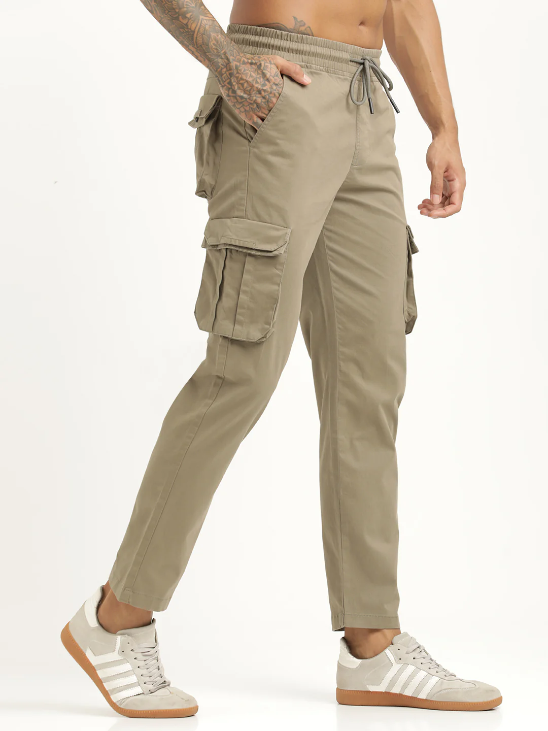 Men Cotton Cargo Trousers - Image 6