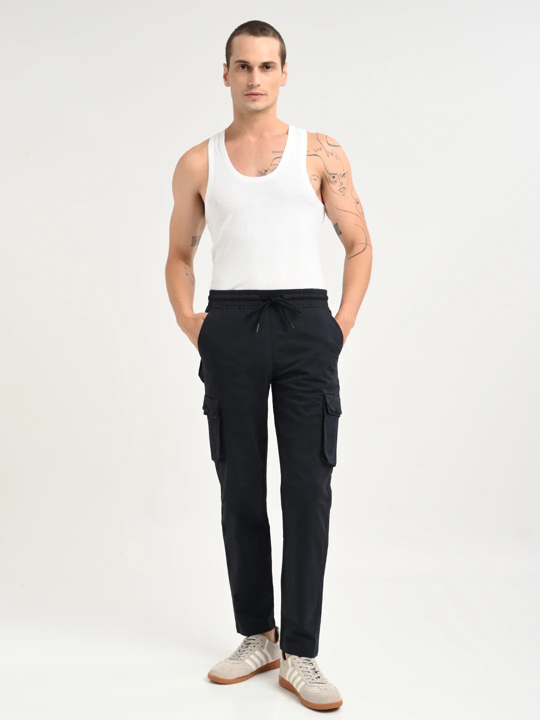 Men Cotton Cargo Trousers - Image 3
