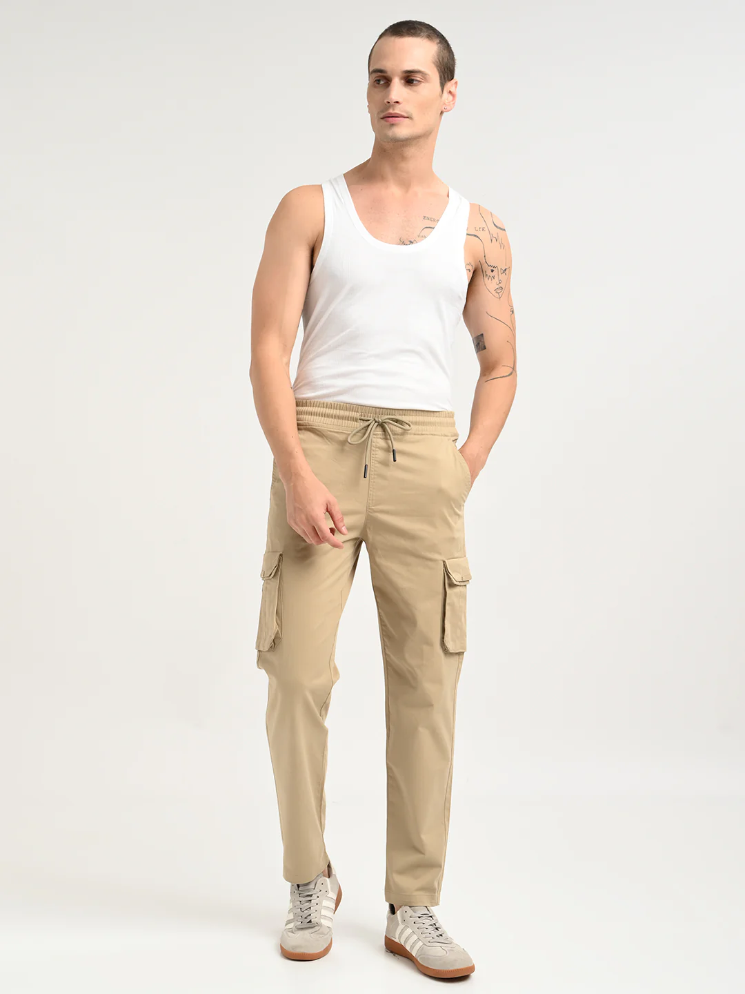 Men Cotton Cargo Trousers - Image 3