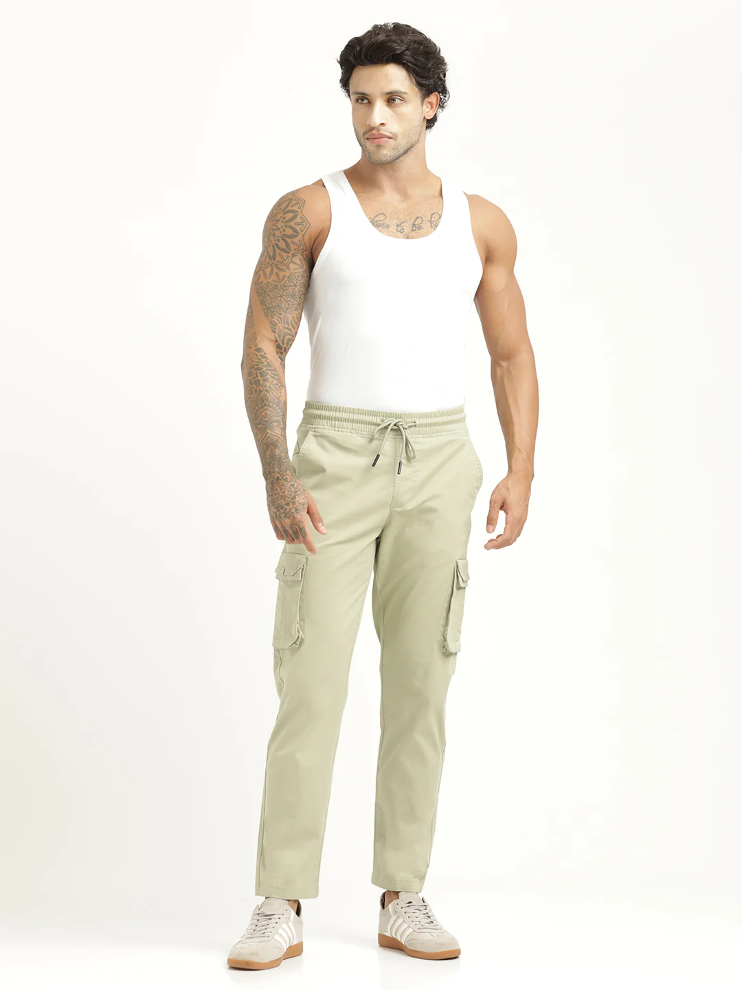 Men Cotton Cargo Trousers - Image 3