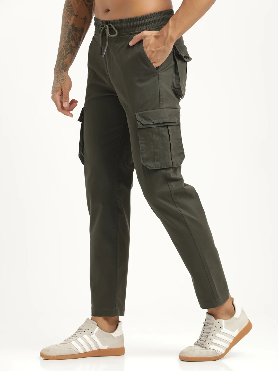 Men Cotton Cargo Trousers - Image 5