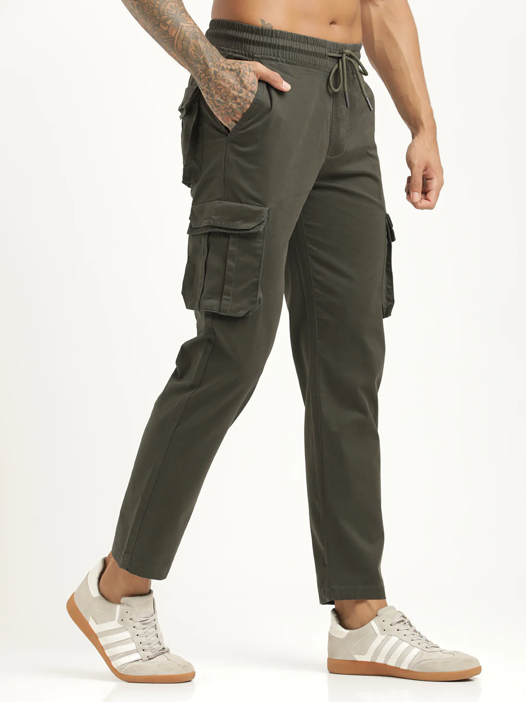 Men Cotton Cargo Trousers - Image 6