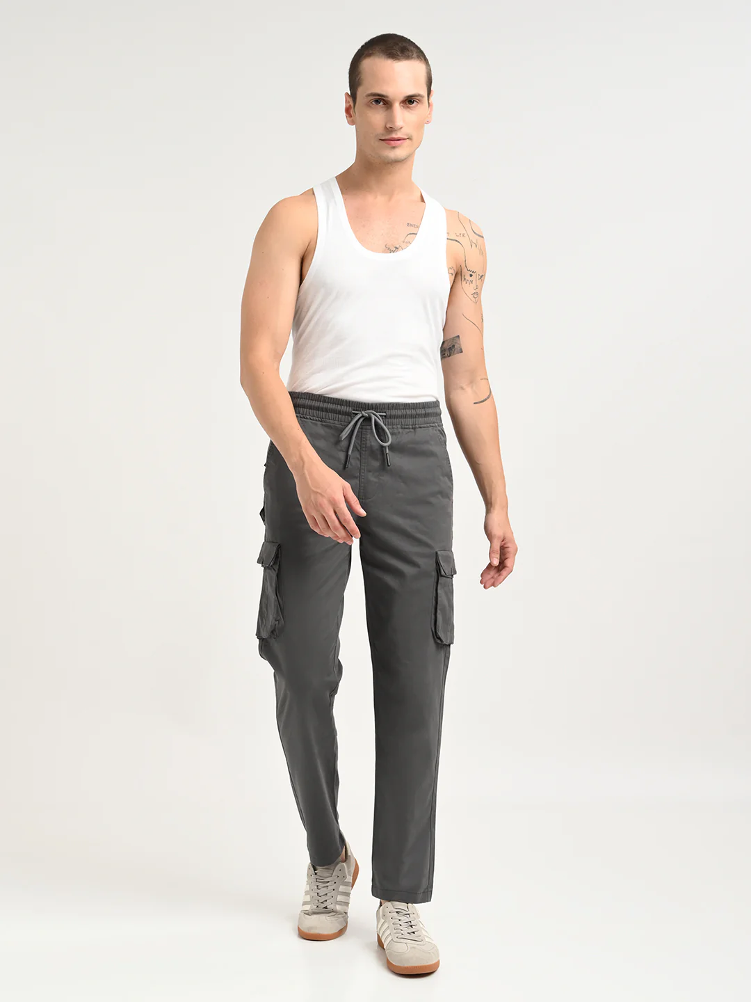 Men Cotton Cargo Trousers - Image 3
