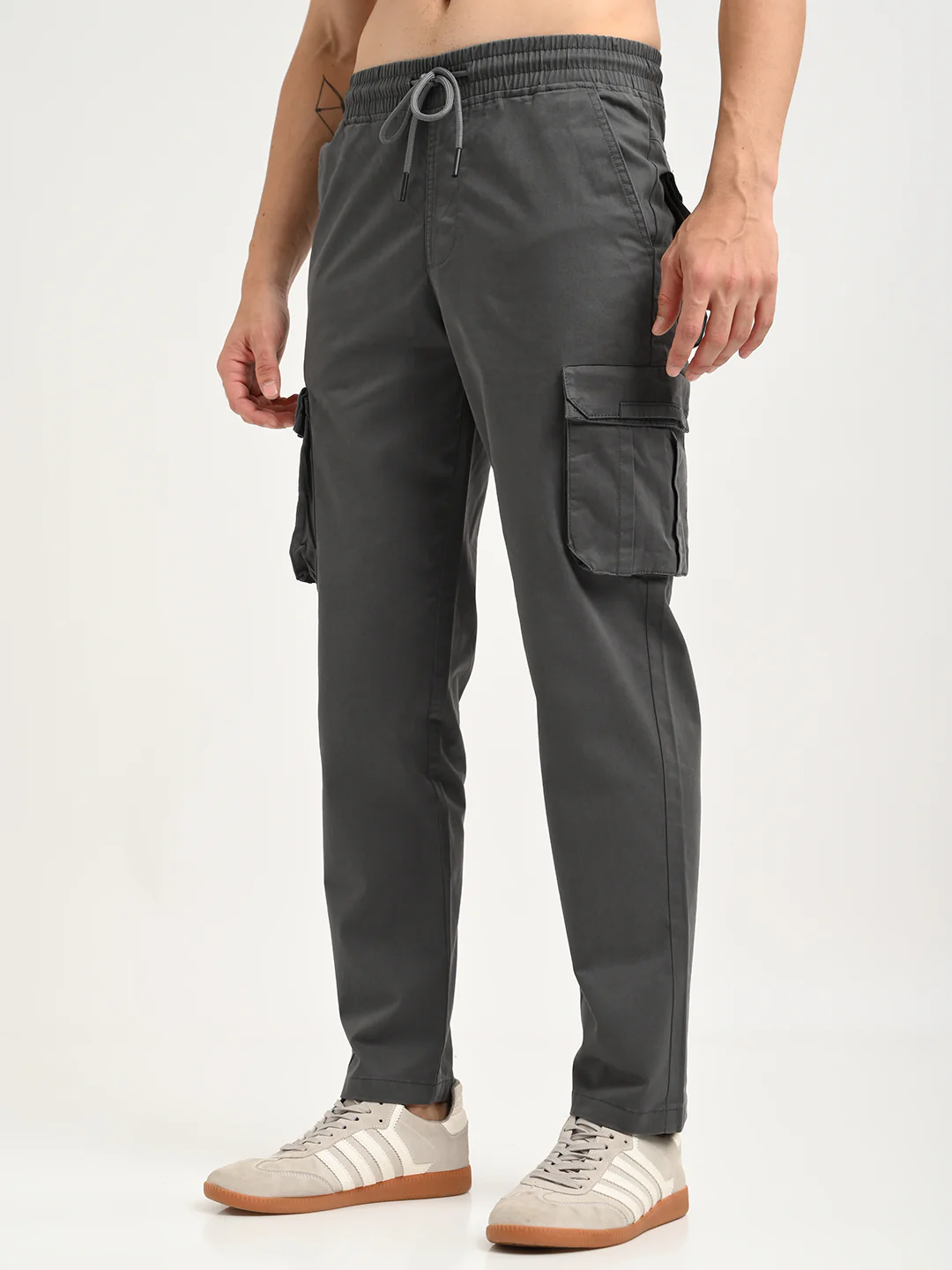 Men Cotton Cargo Trousers - Image 5