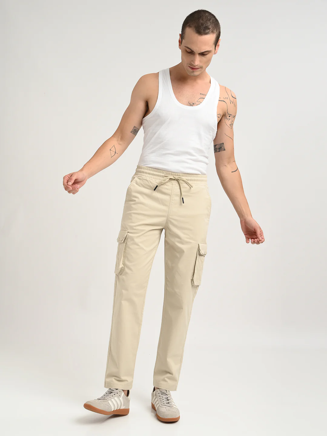 Men Cotton Cargo Trousers - Image 3