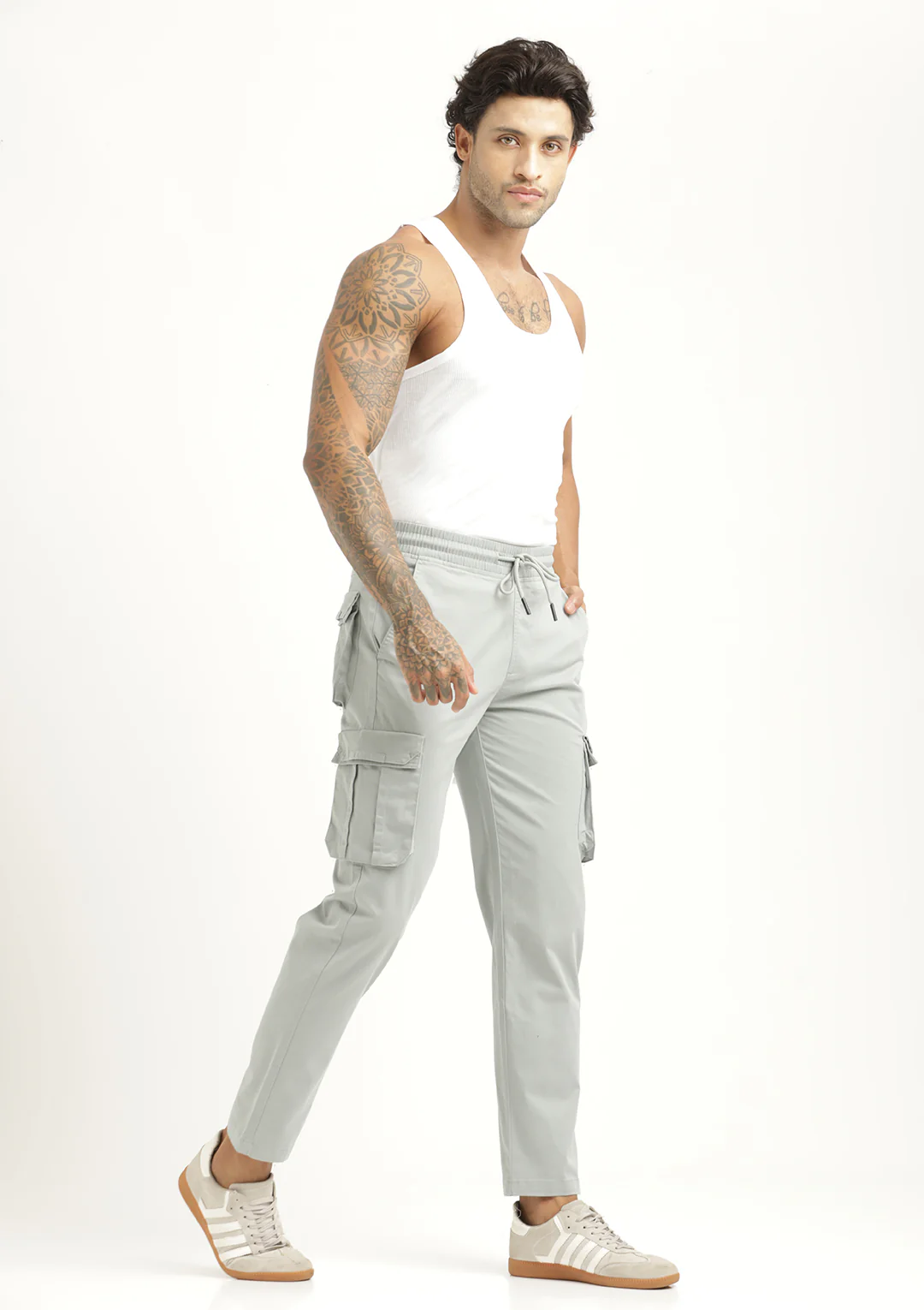 Men Cotton Cargo Trousers - Image 3