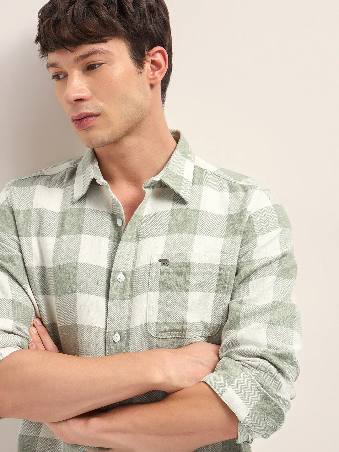 Men Cotton Checked Casual Shirt - Image 5
