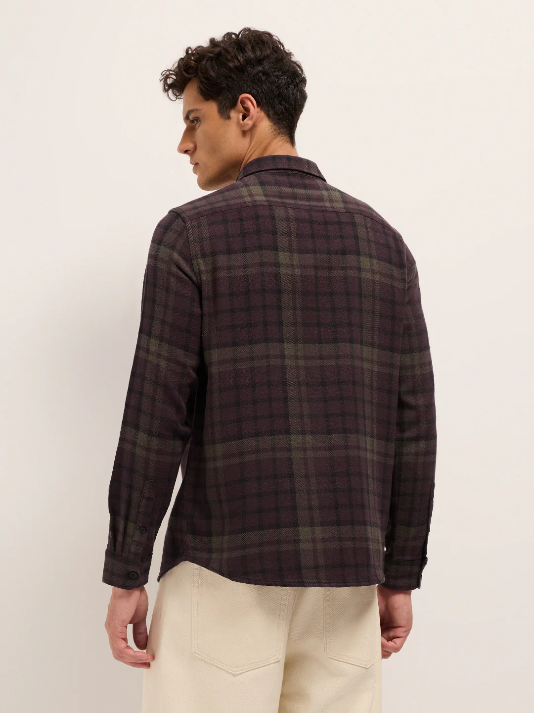 Men Cotton Checked Casual Shirt - Image 2