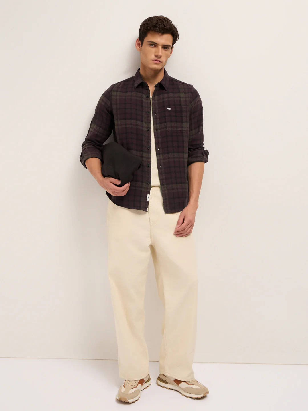Men Cotton Checked Casual Shirt - Image 4