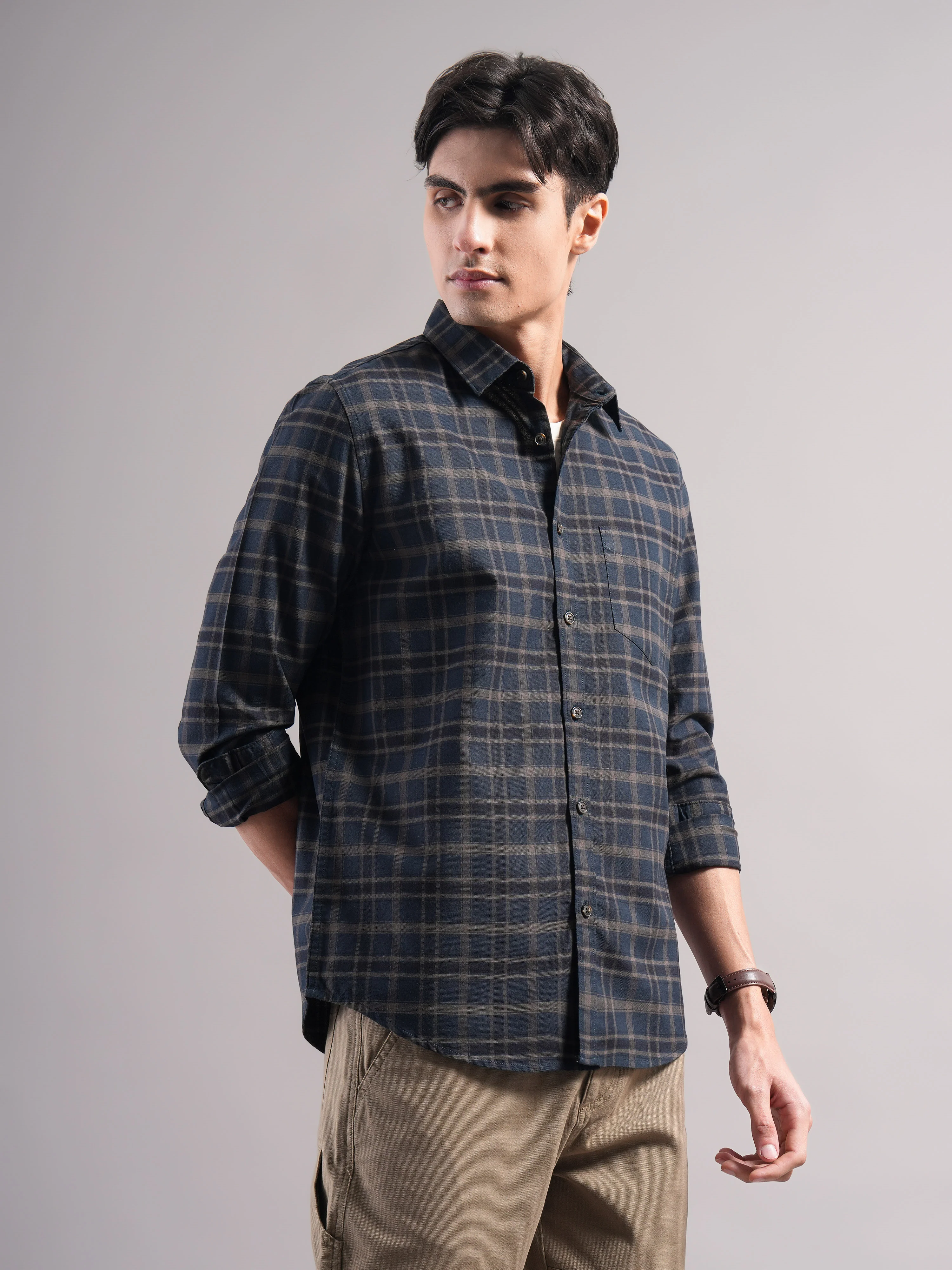 Men Cotton Checked Shirts - Image 4
