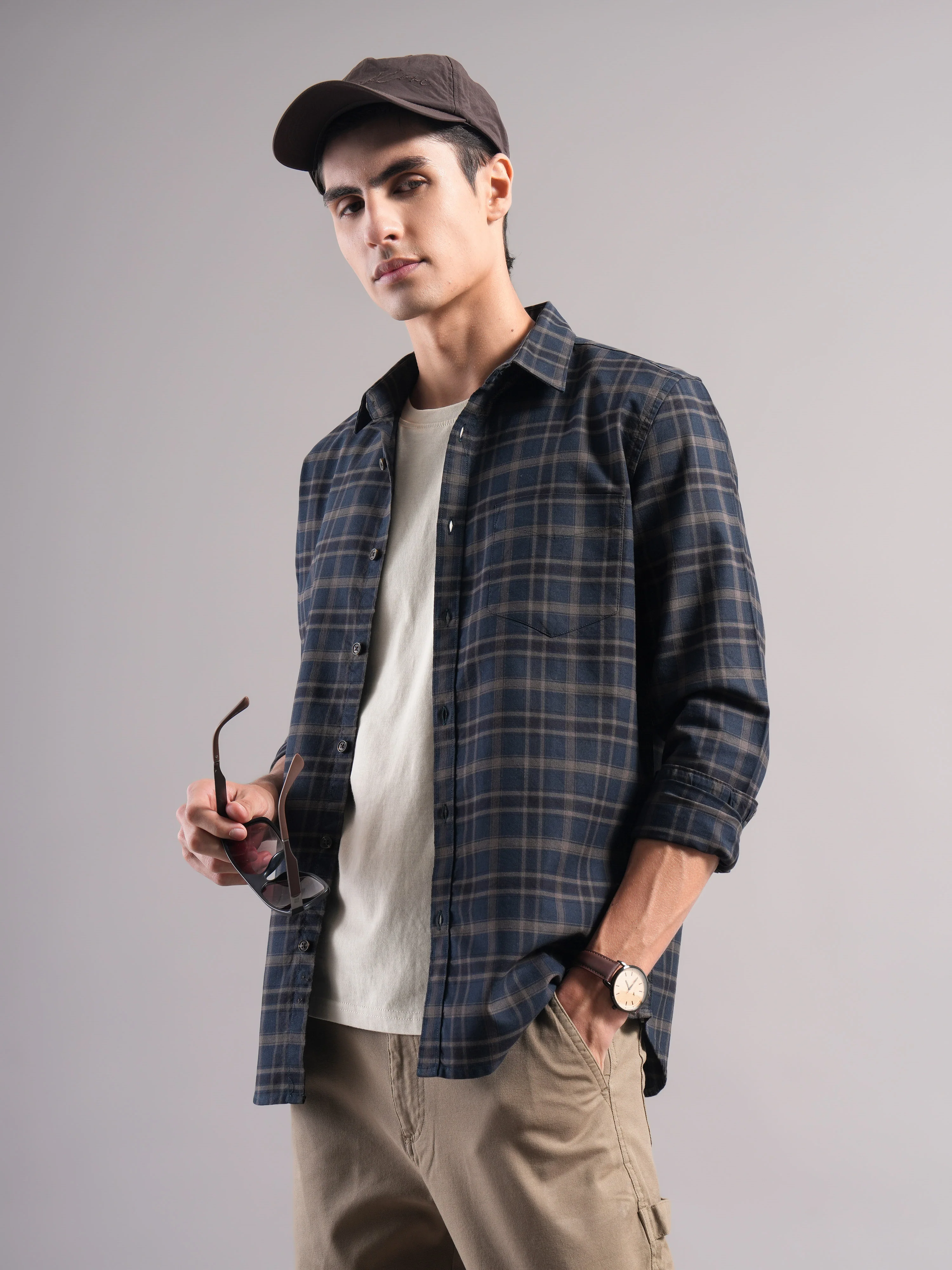 Men Cotton Checked Shirts - Image 7