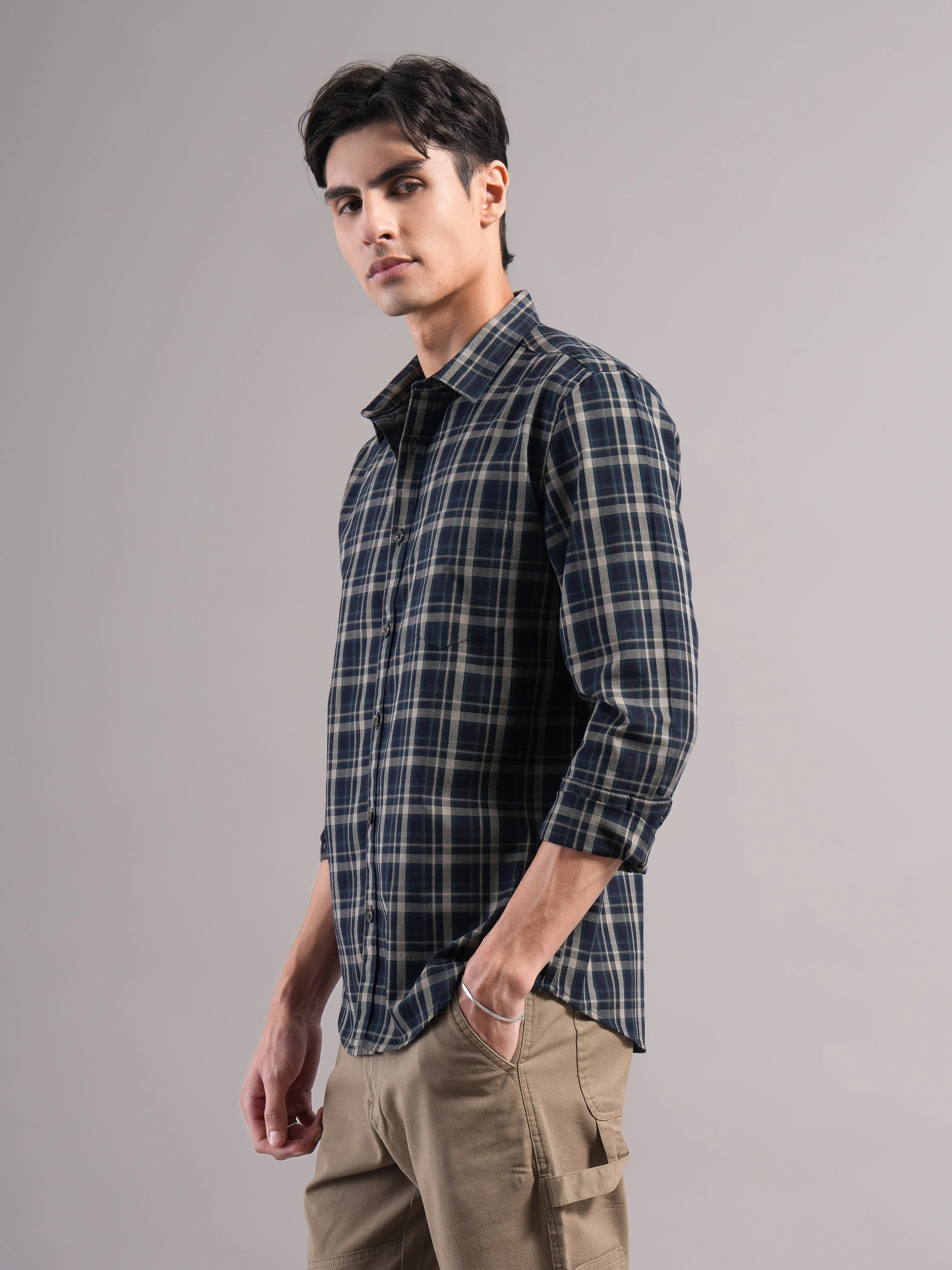 Men Cotton Checked Shirts - Image 4