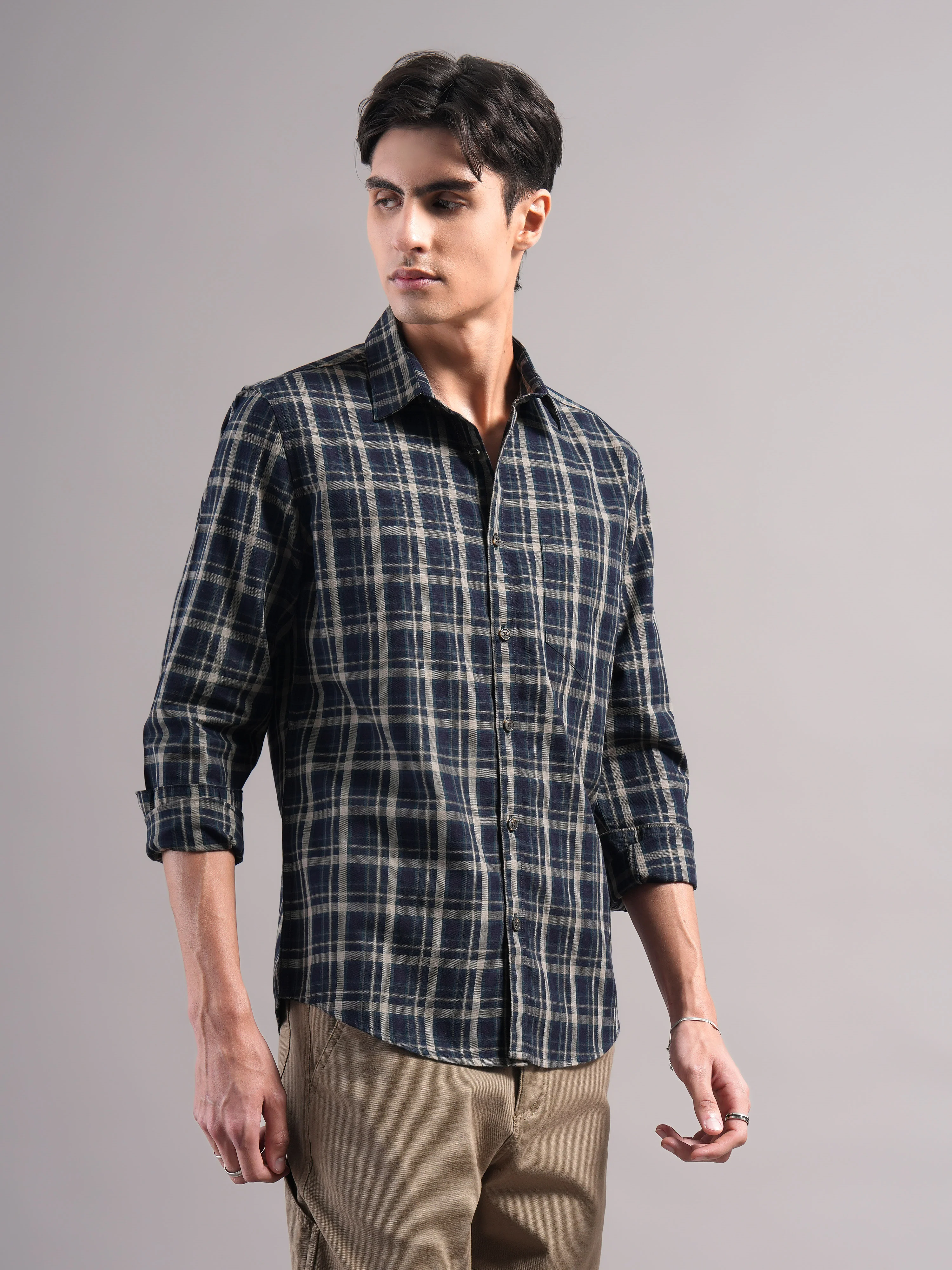 Men Cotton Checked Shirts - Image 5