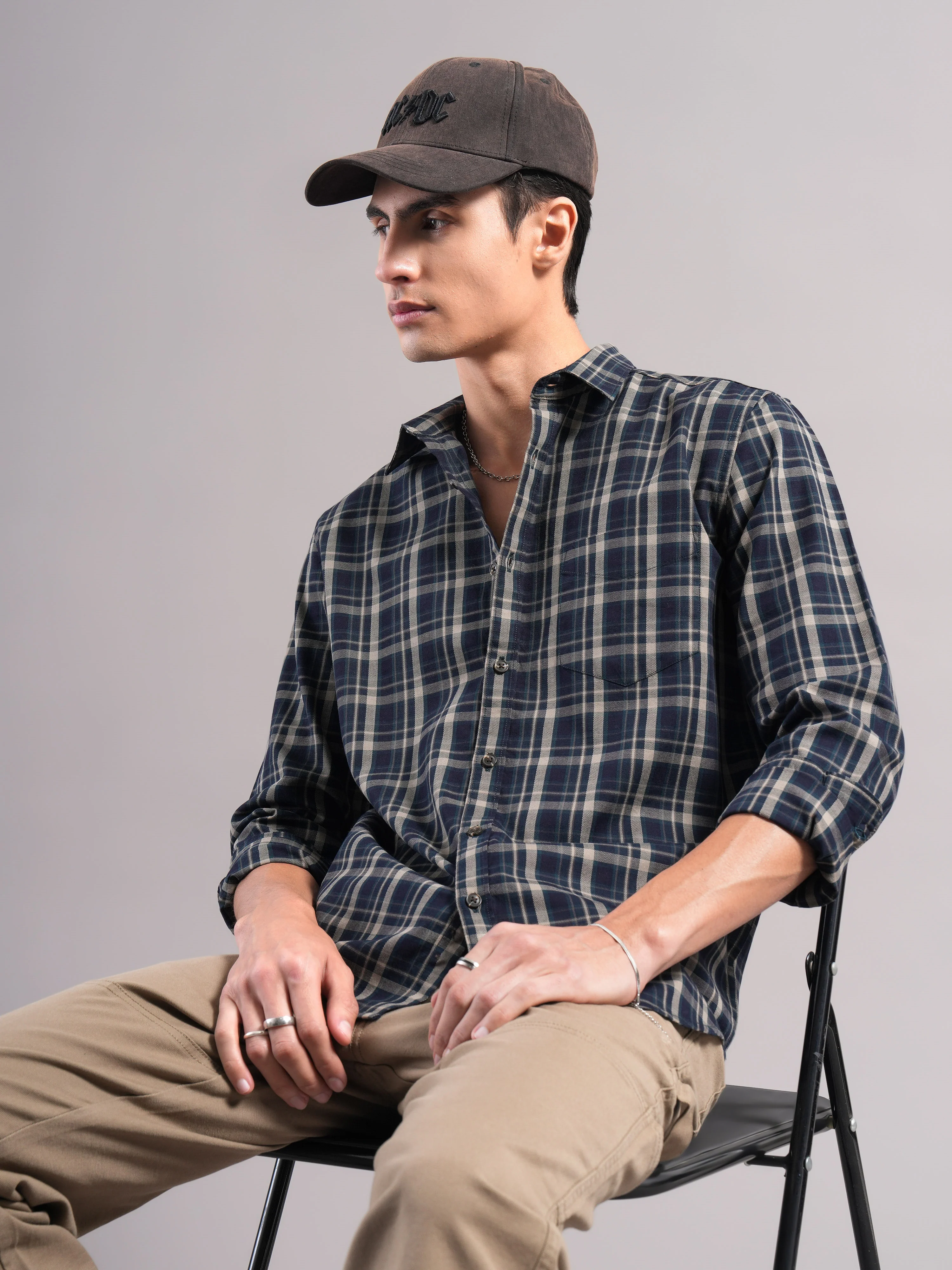 Men Cotton Checked Shirts - Image 7