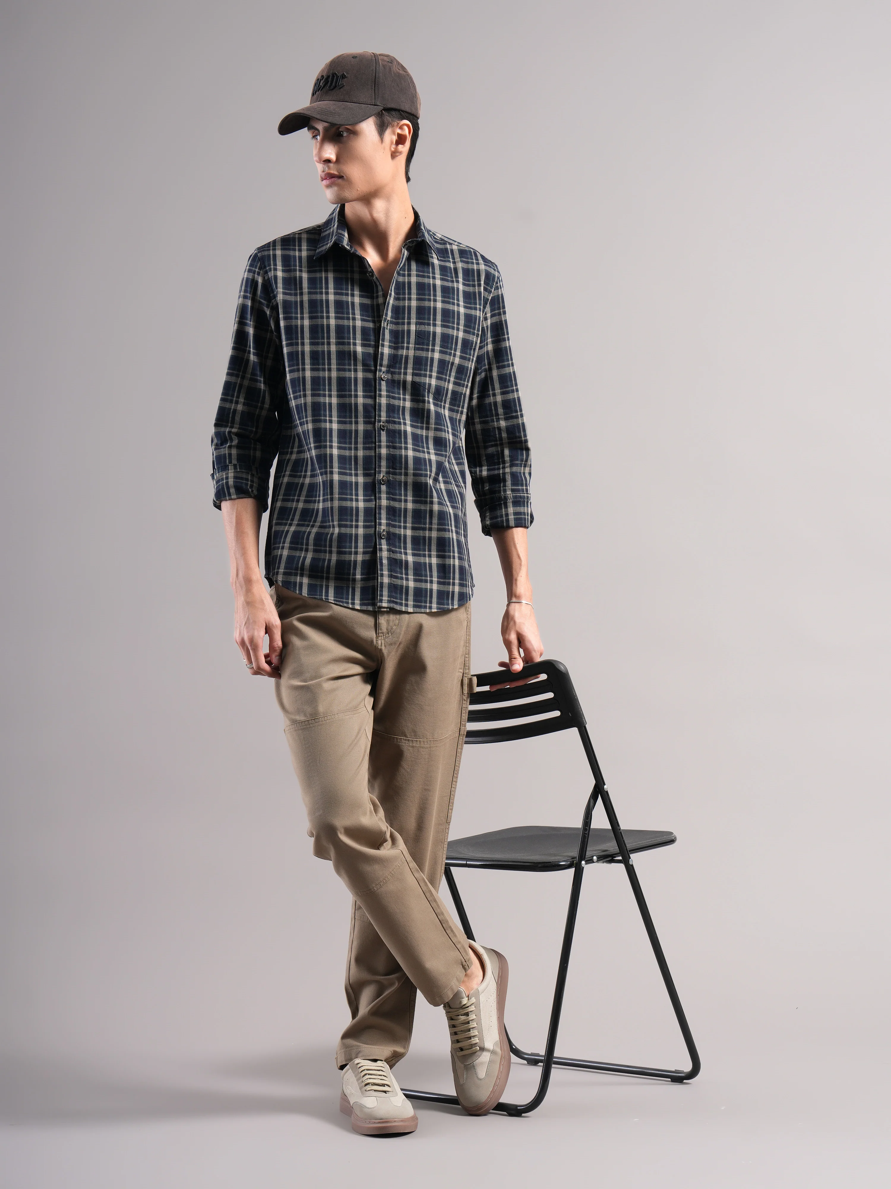 Men Cotton Checked Shirts - Image 8