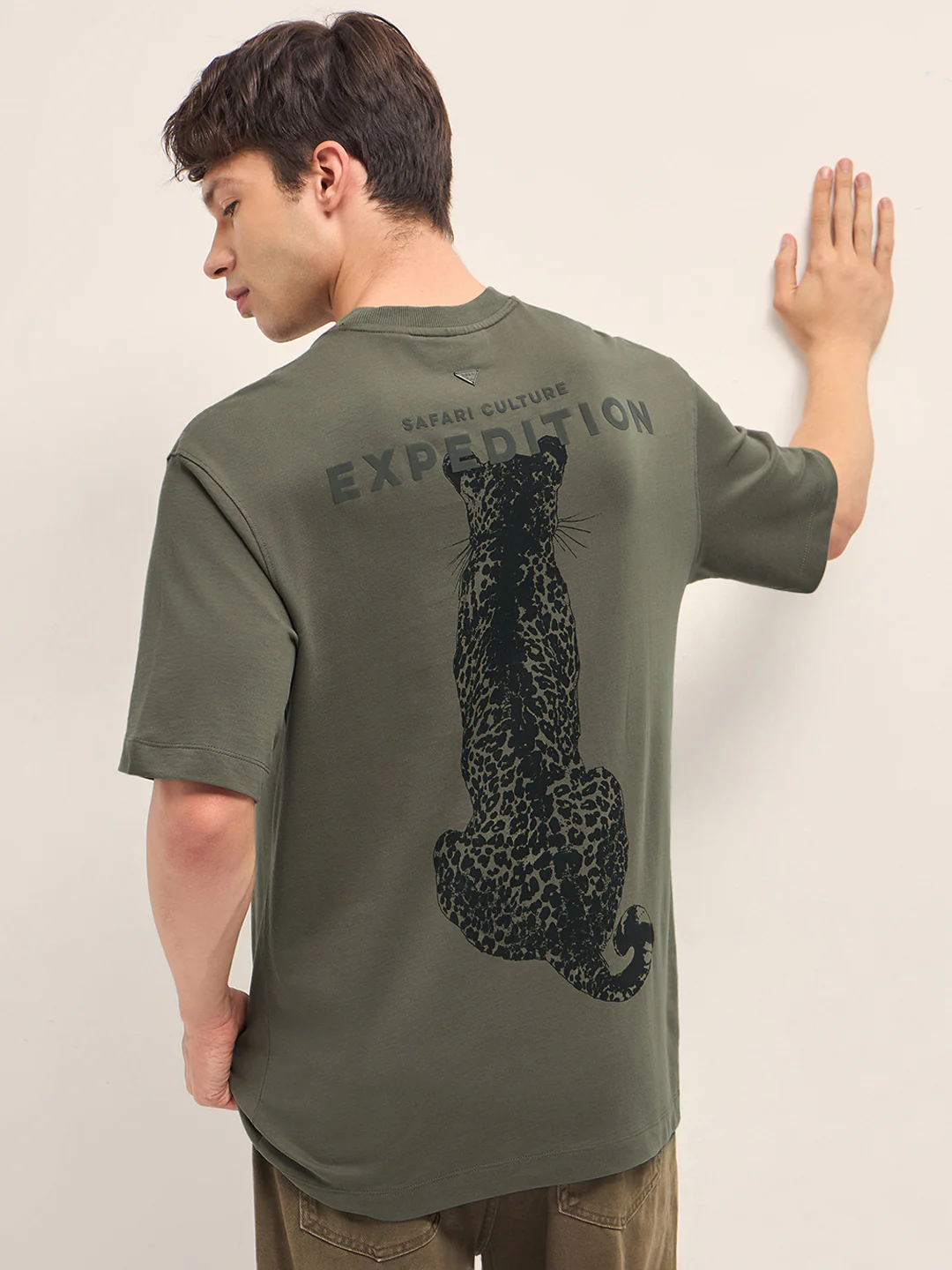 Men Cotton Crew Neck Printed Tshirt
