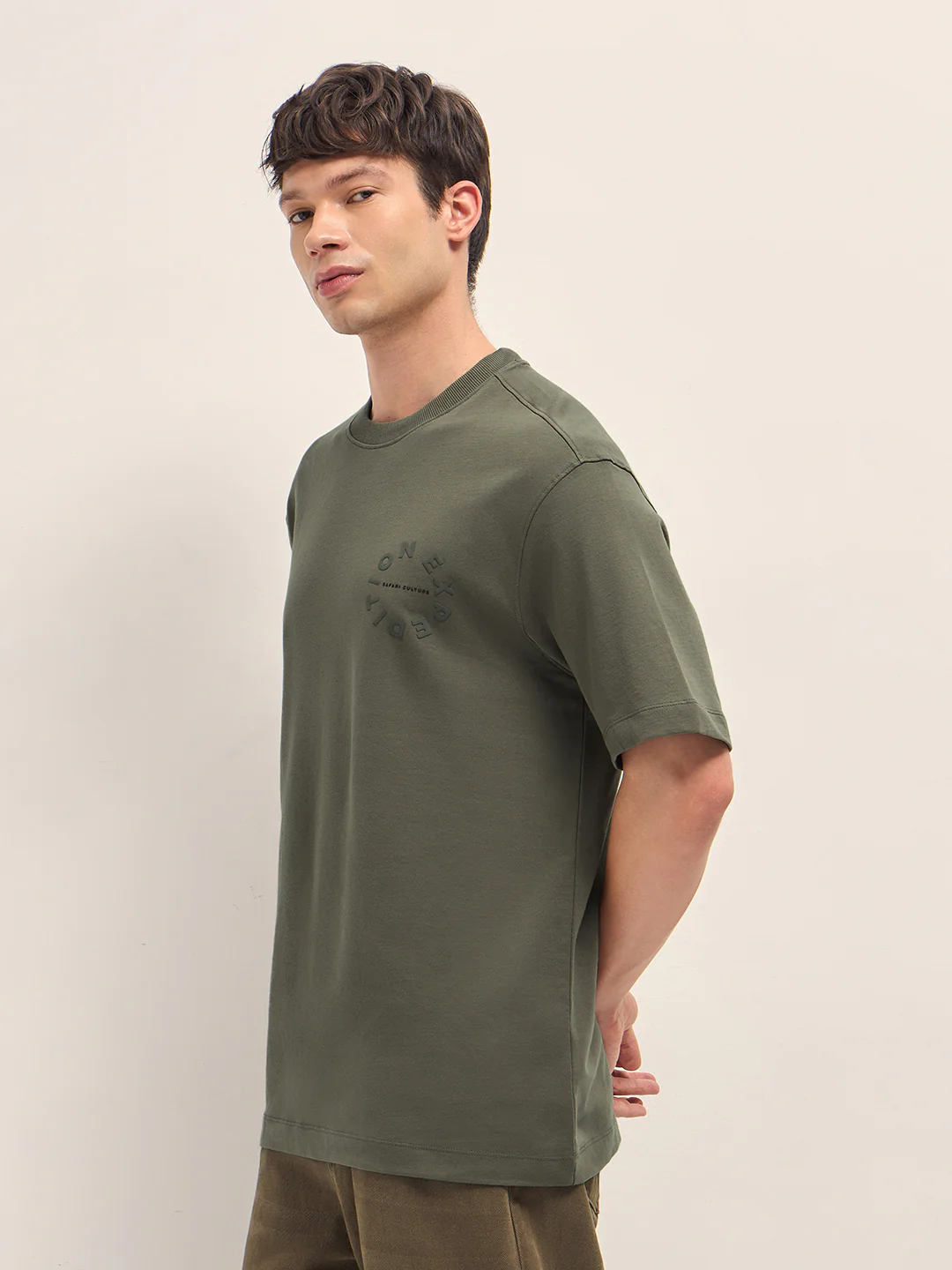 Men Cotton Crew Neck Printed Tshirt - Image 3