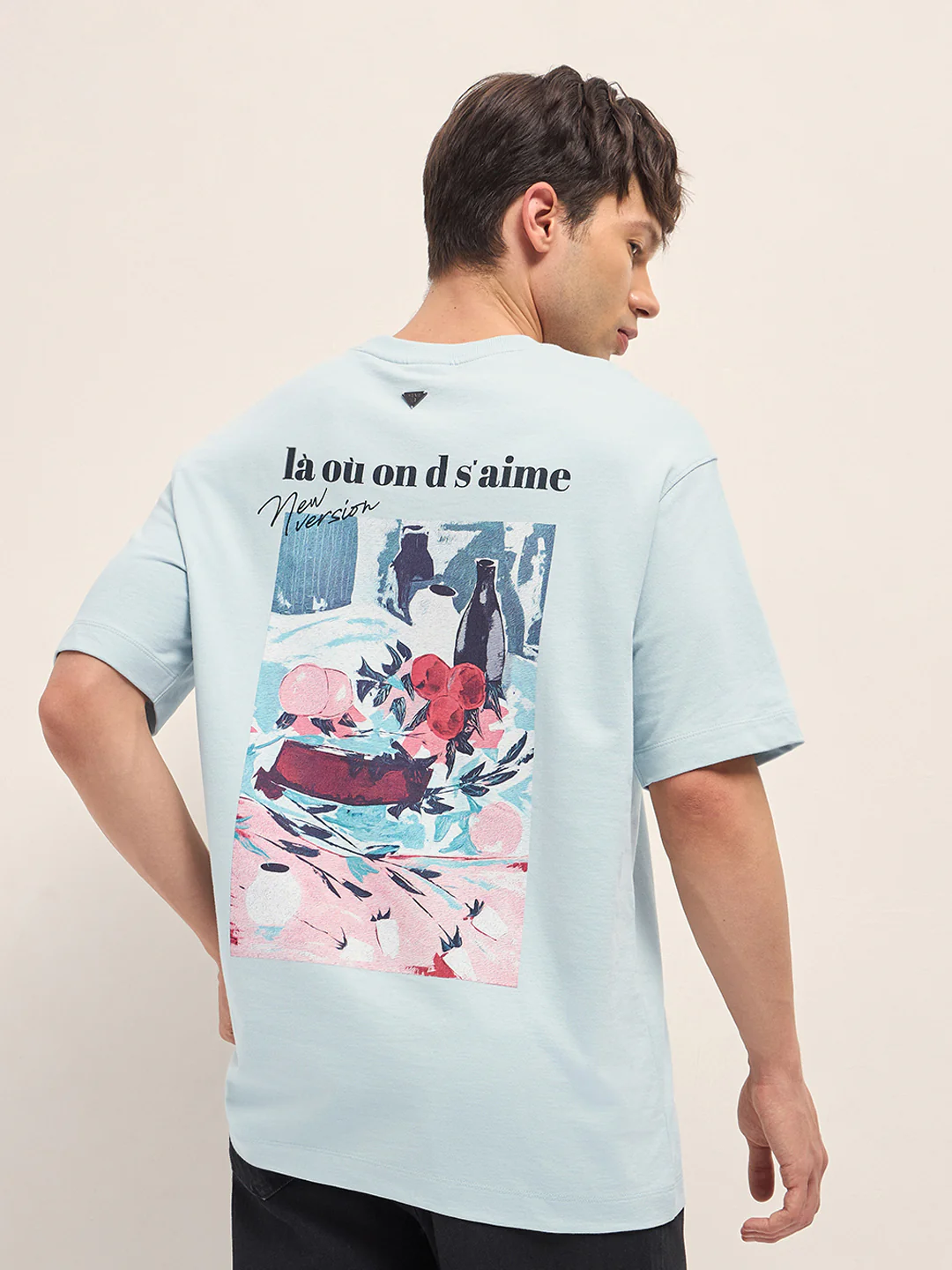Men Cotton Crew Neck Printed Tshirt