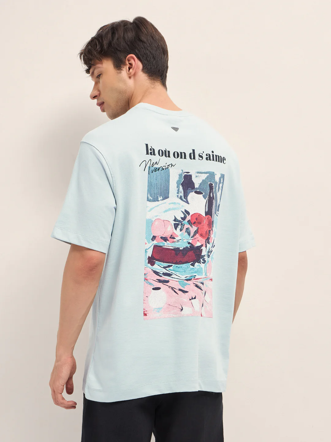 Men Cotton Crew Neck Printed Tshirt - Image 2