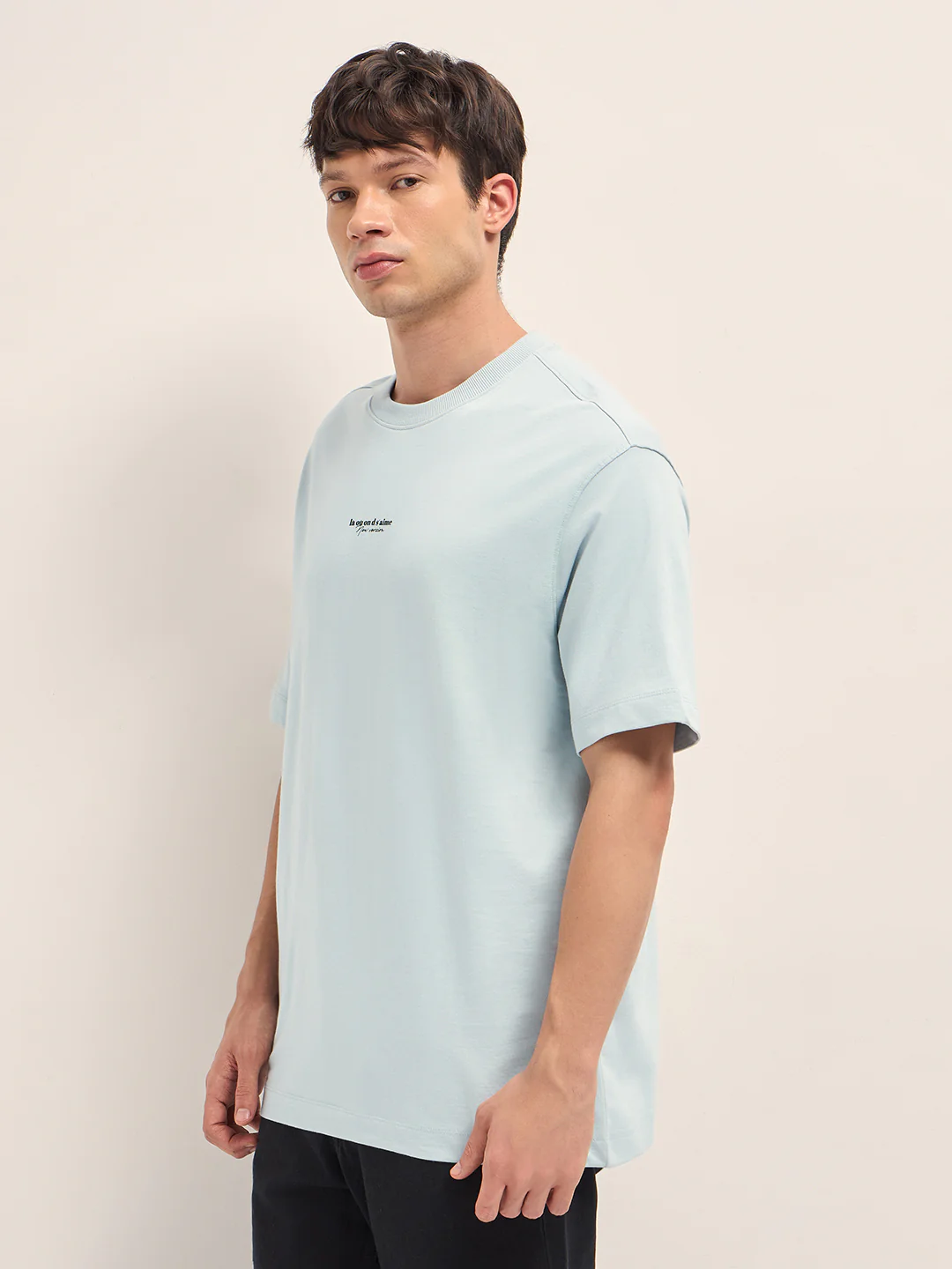 Men Cotton Crew Neck Printed Tshirt - Image 3