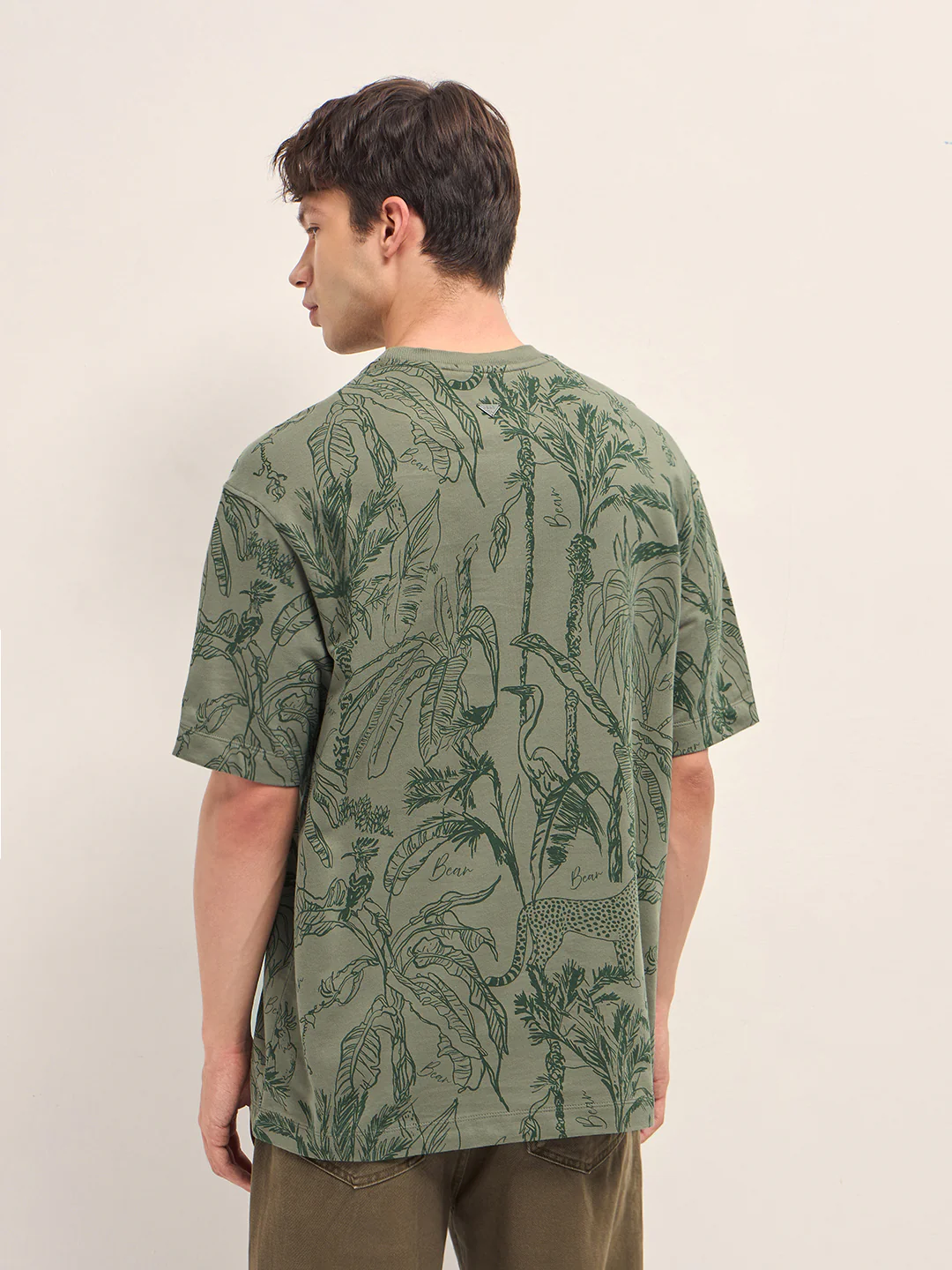 Men Cotton Crew Neck Printed Tshirt - Image 2