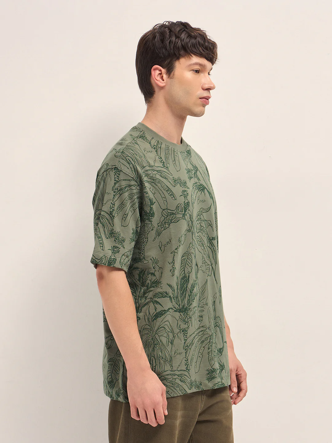 Men Cotton Crew Neck Printed Tshirt - Image 3