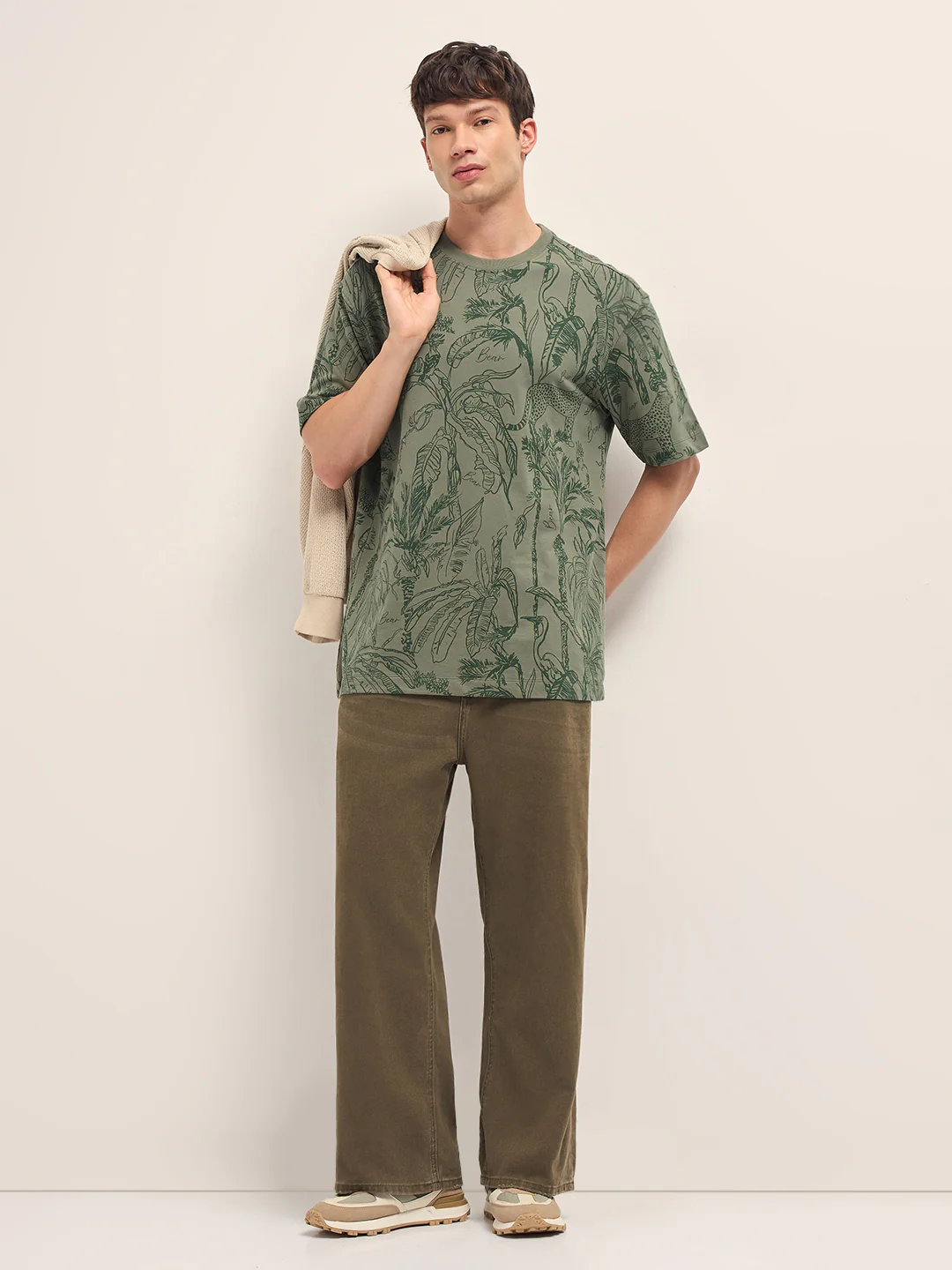 Men Cotton Crew Neck Printed Tshirt - Image 4