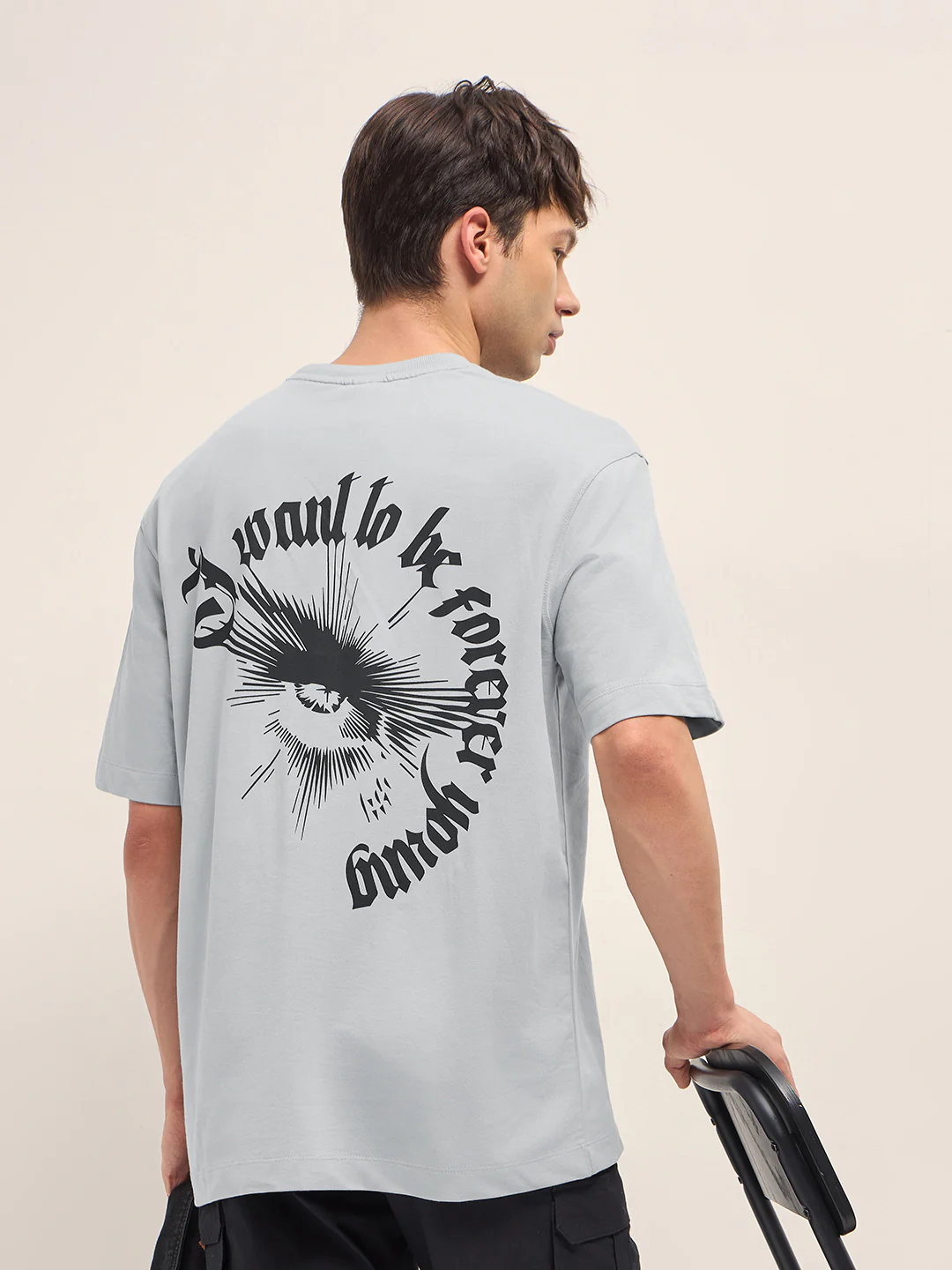 Men Cotton Crew Neck Printed Tshirt