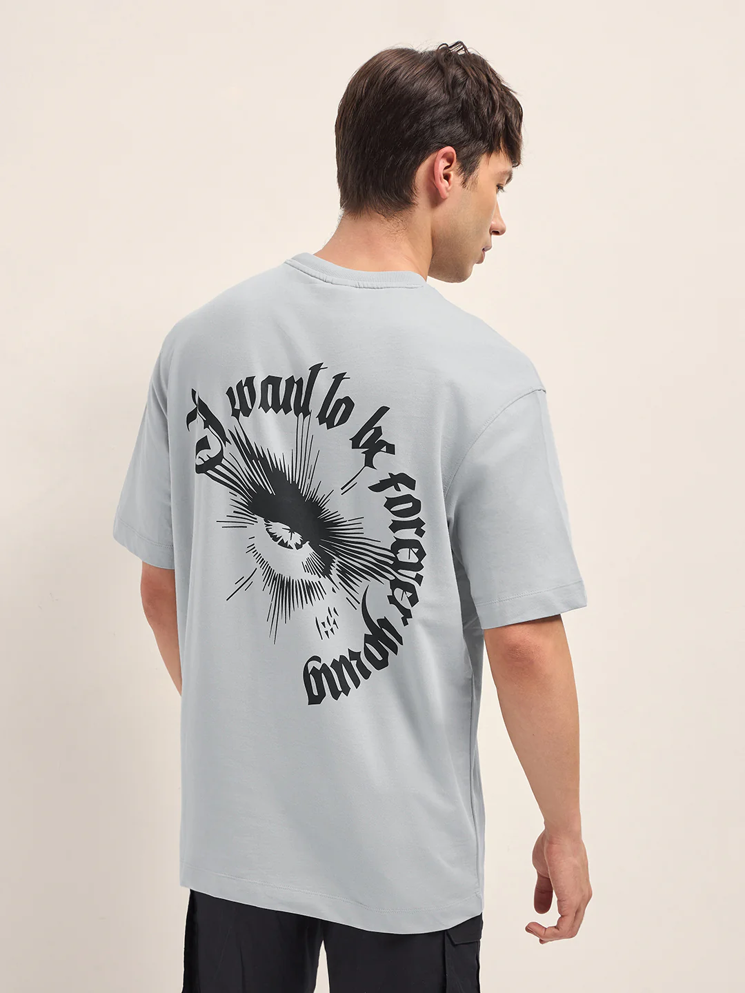 Men Cotton Crew Neck Printed Tshirt - Image 2