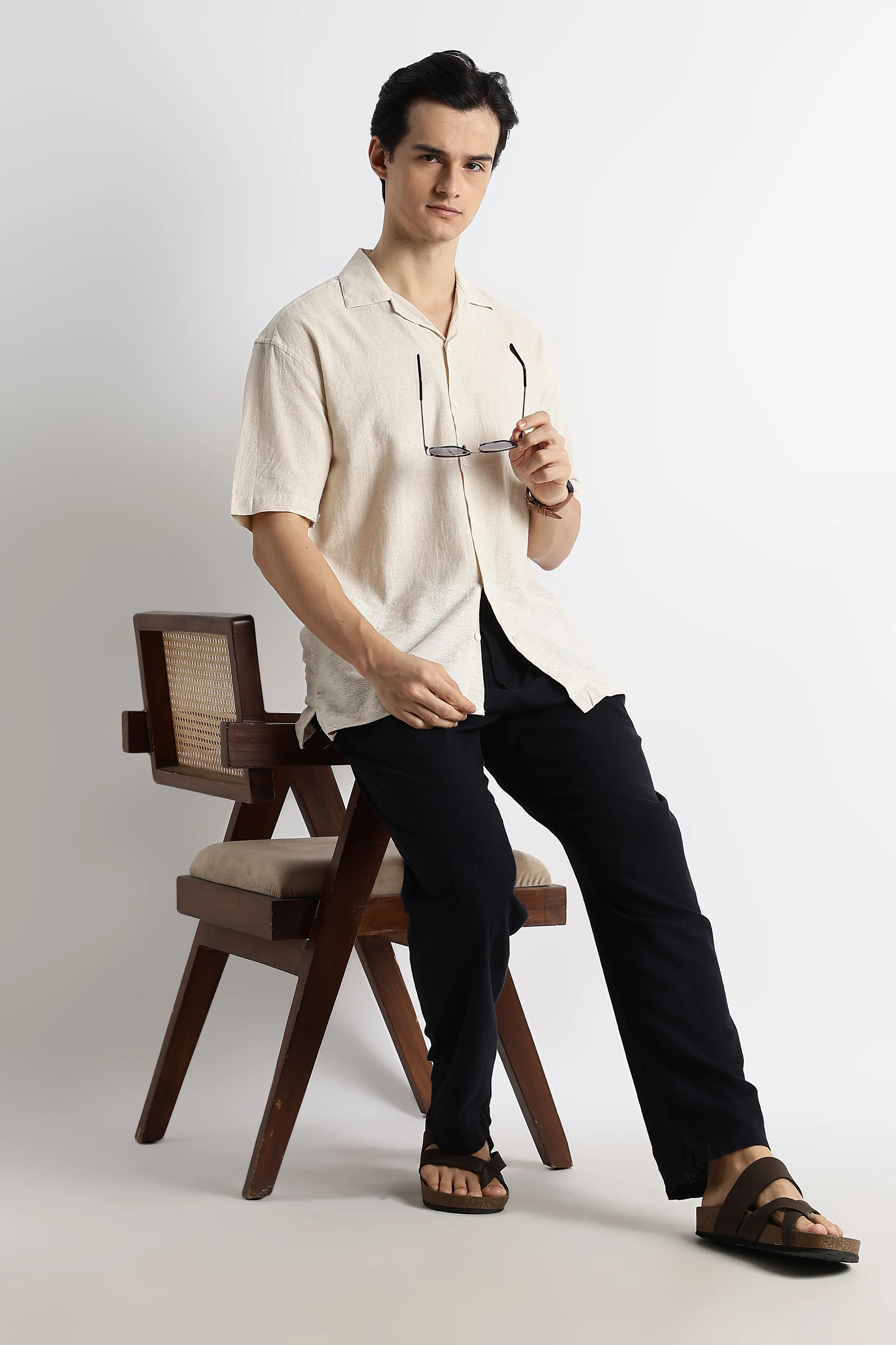 Men Cotton Cuban Collar Shirt - Image 2