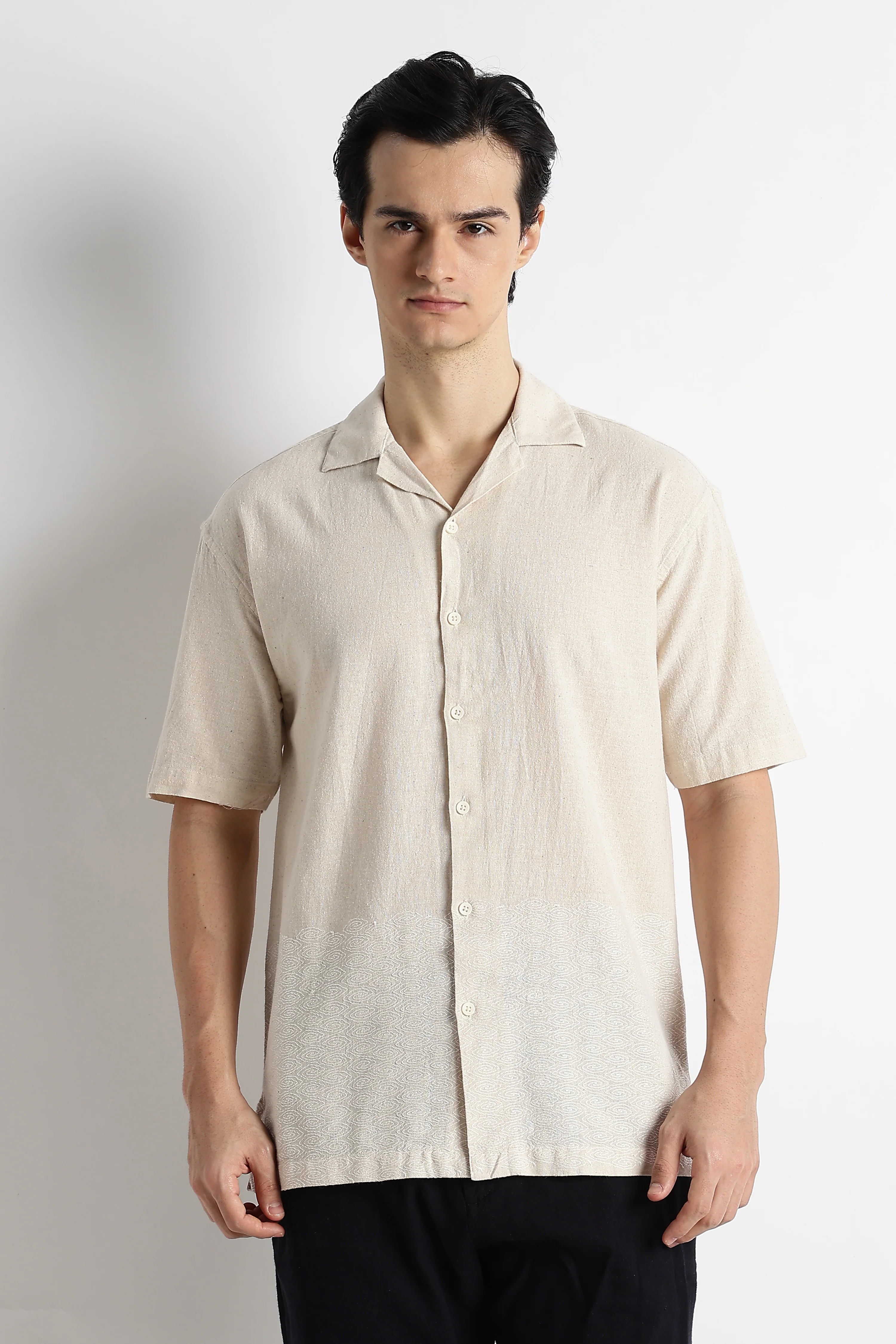 Men Cotton Cuban Collar Shirt - Image 5