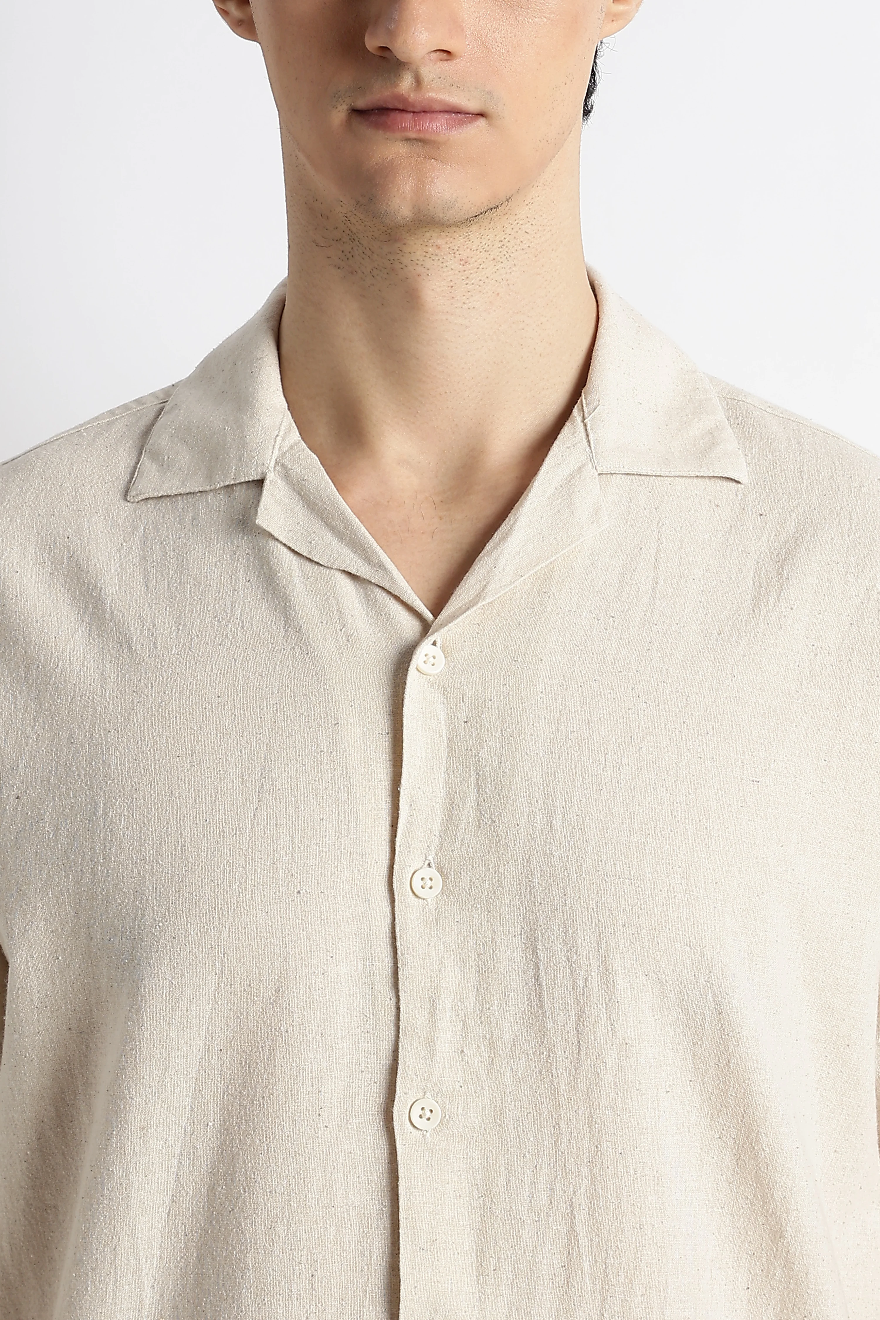 Men Cotton Cuban Collar Shirt - Image 8