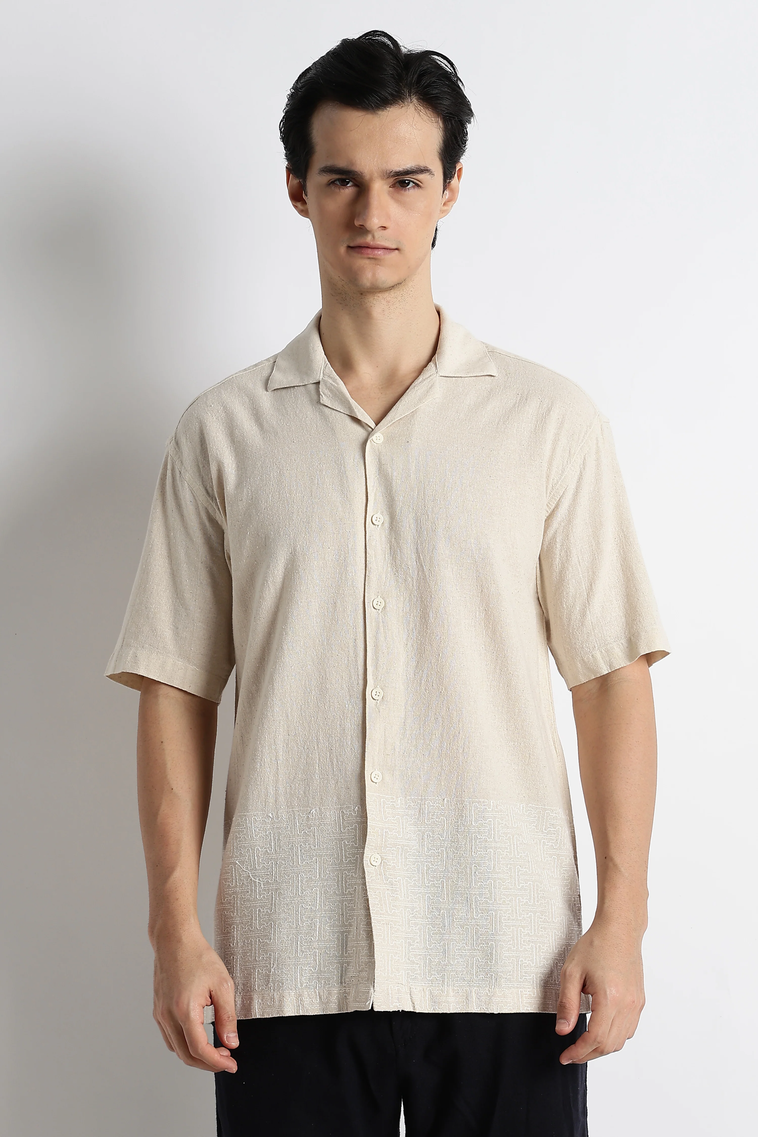 Men Cotton Cuban Collar Shirt - Image 11