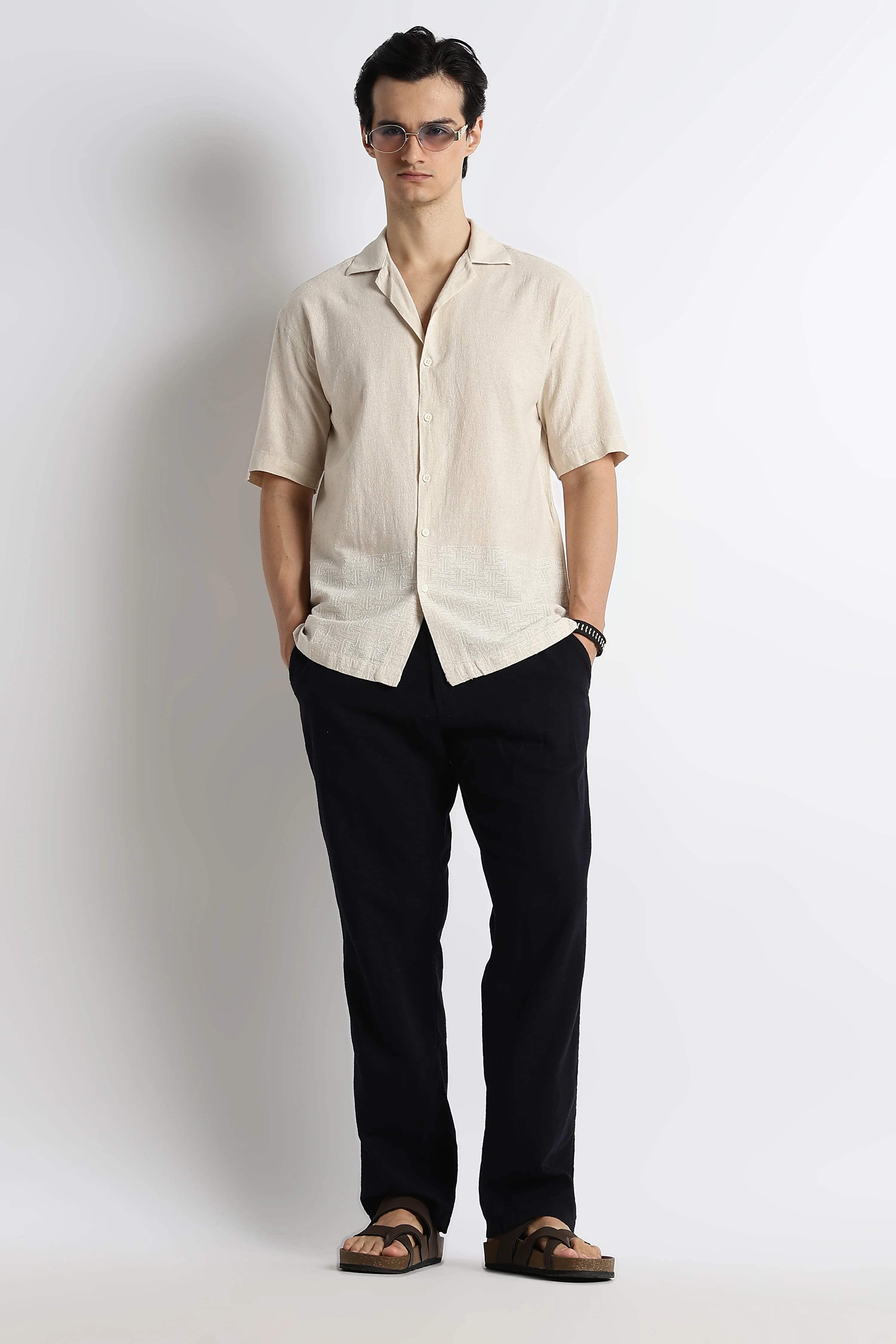 Men Cotton Cuban Collar Shirt - Image 8