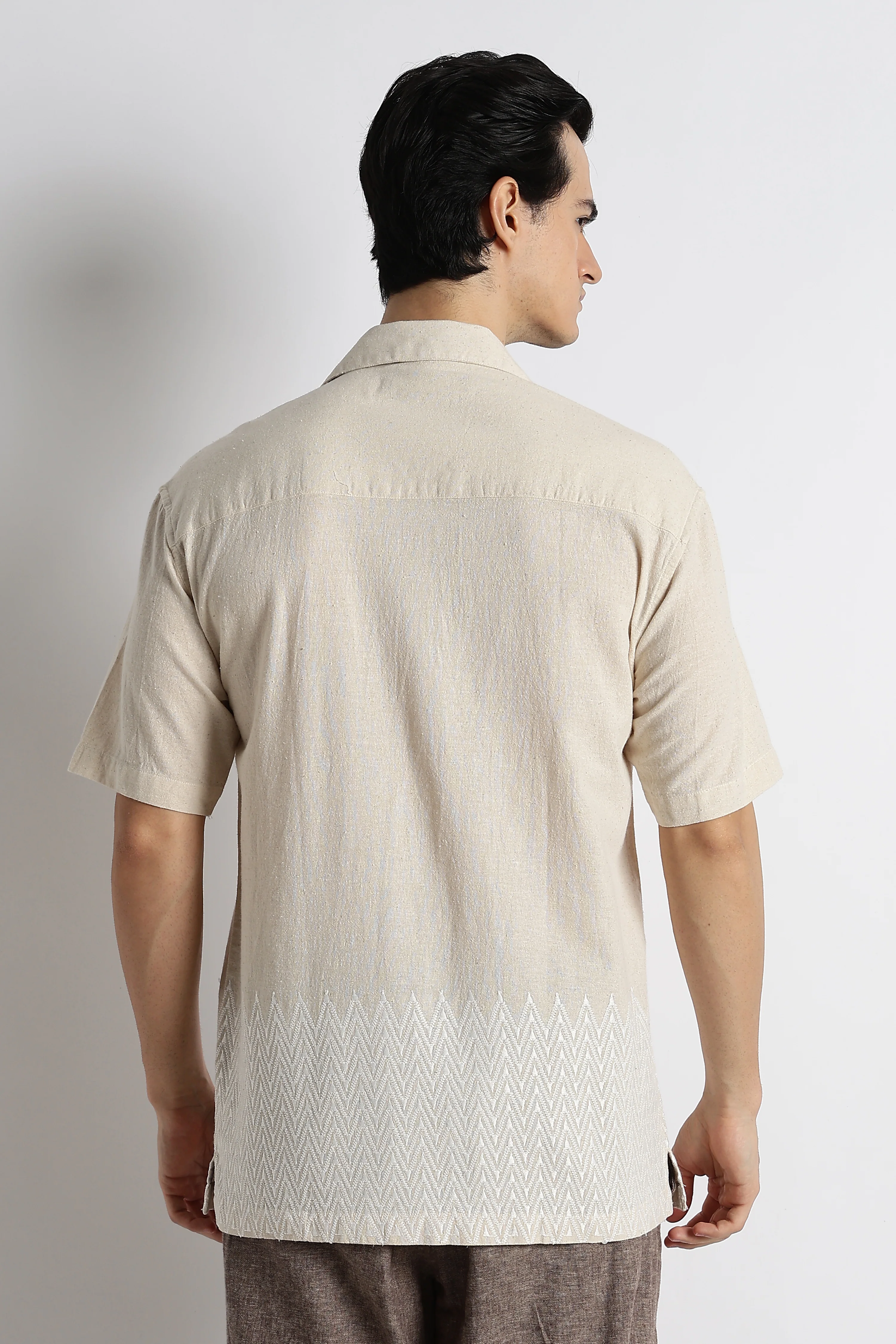 Men Cotton Cuban Collar Shirt - Image 11