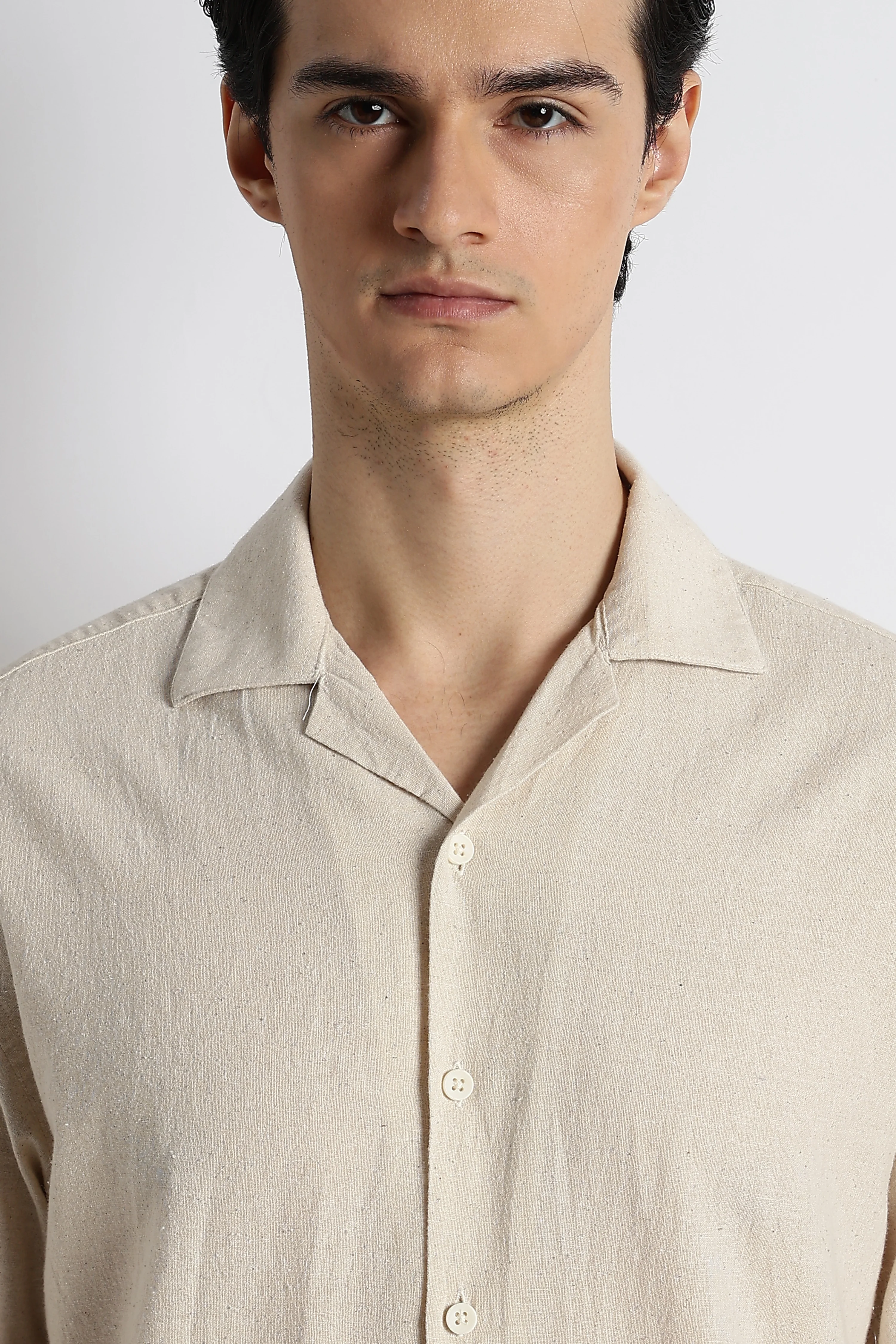 Men Cotton Cuban Collar Shirt - Image 6