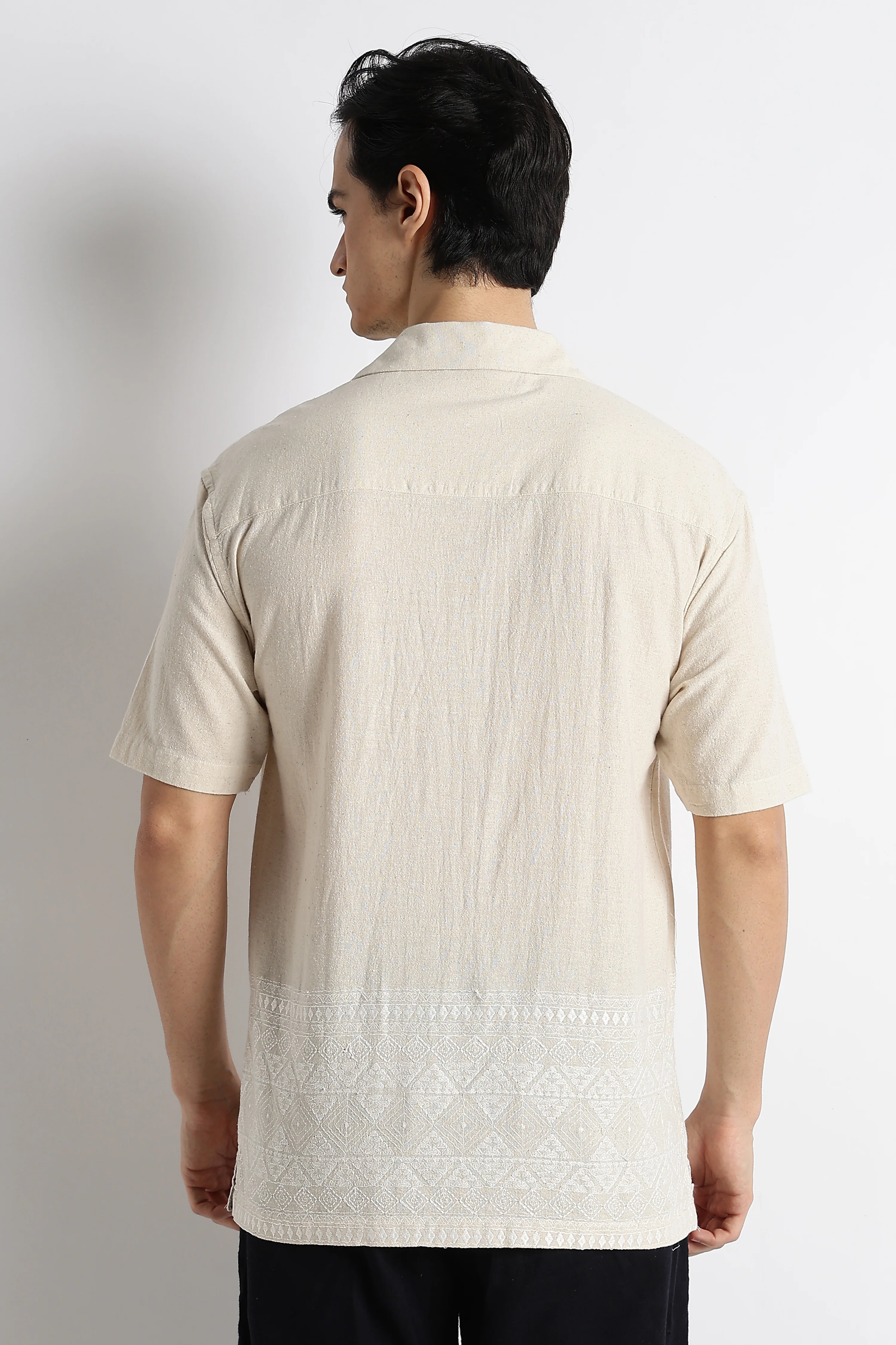 Men Cotton Cuban Collar Shirt - Image 11