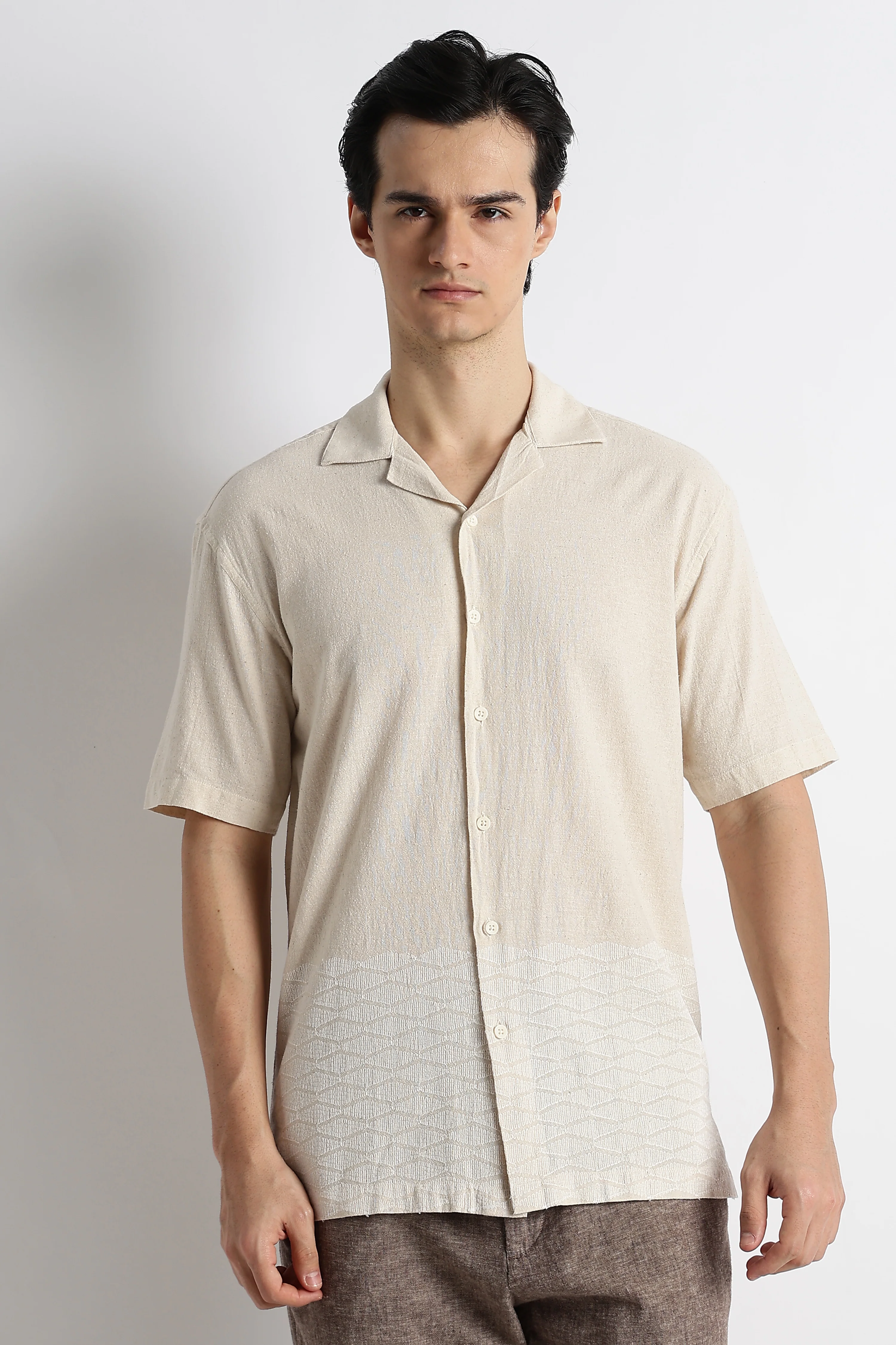 Men Cotton Cuban Collar Shirt - Image 10