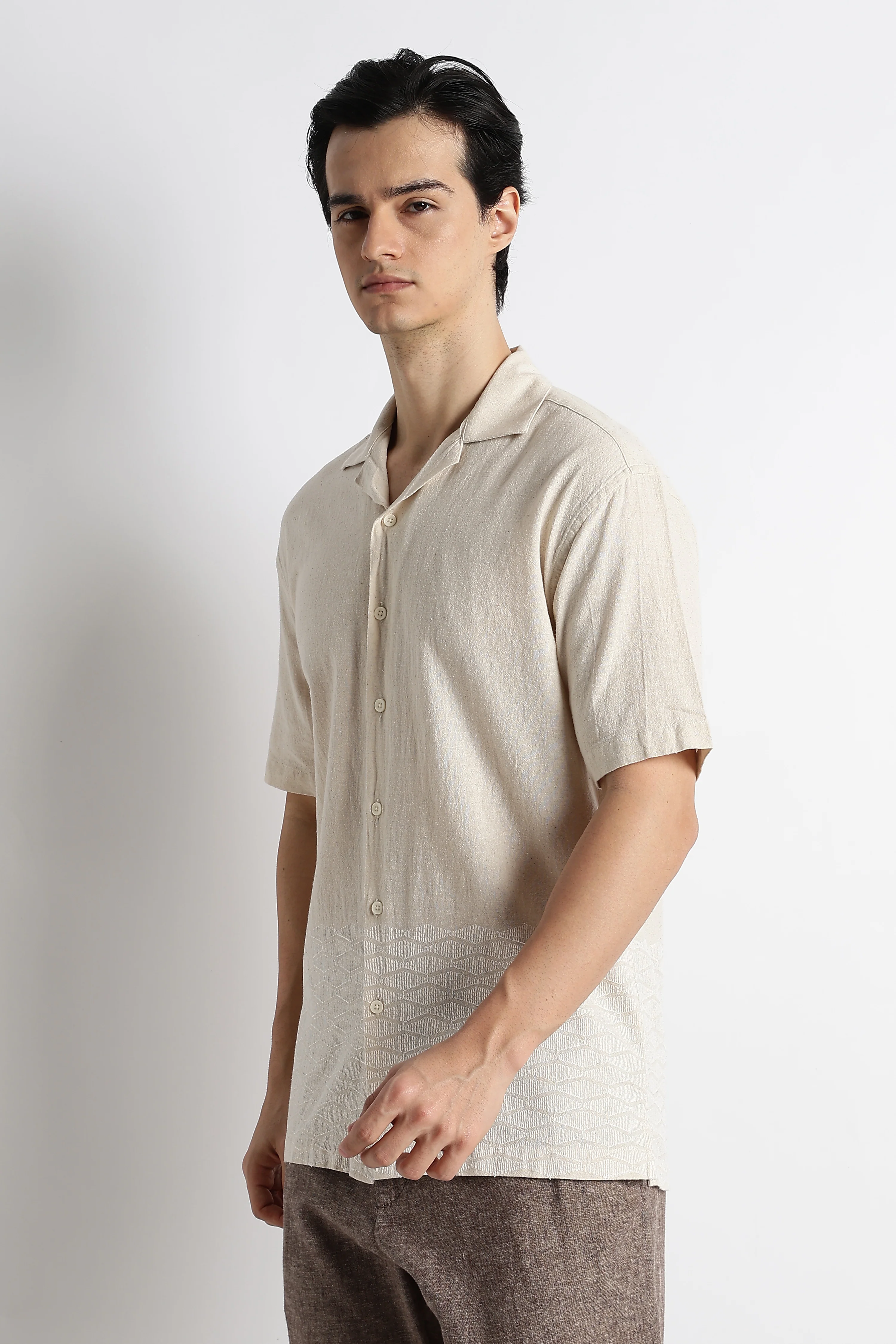Men Cotton Cuban Collar Shirt - Image 2